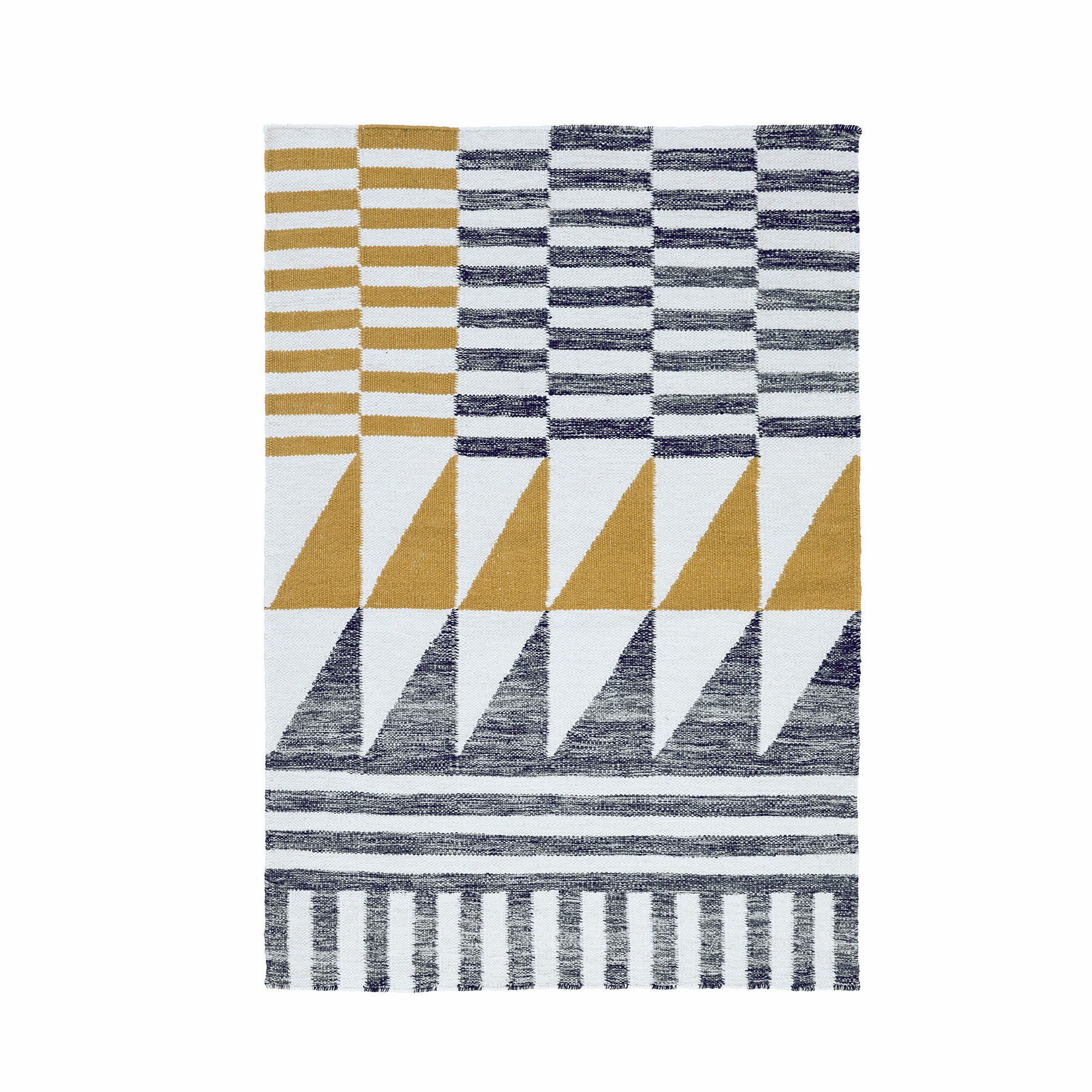 Tapis De Sol en Laine et coton à motifs géométriques AKSEL, MADURA