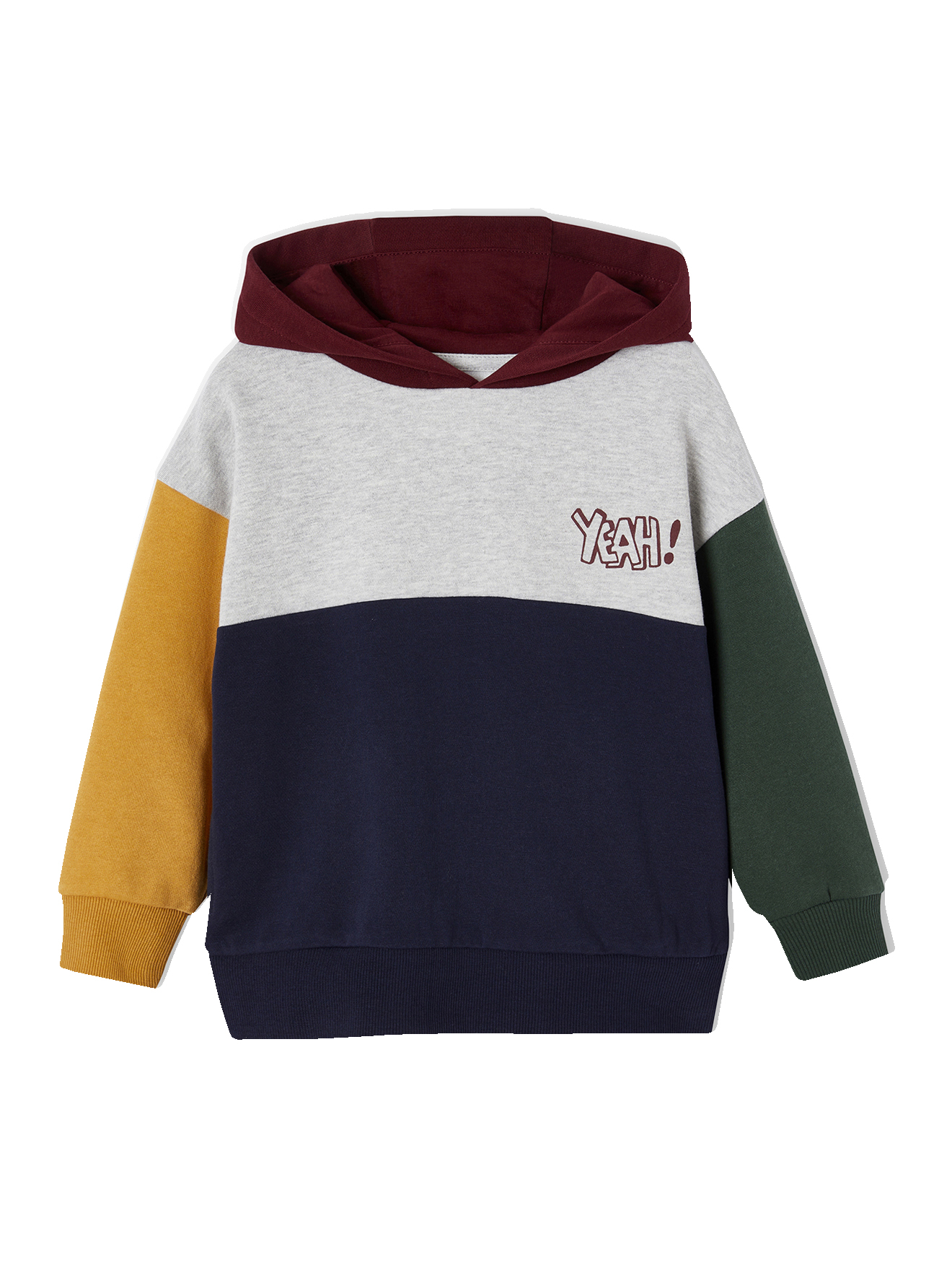 Sweat à capuche colorblock, VERTBAUDET