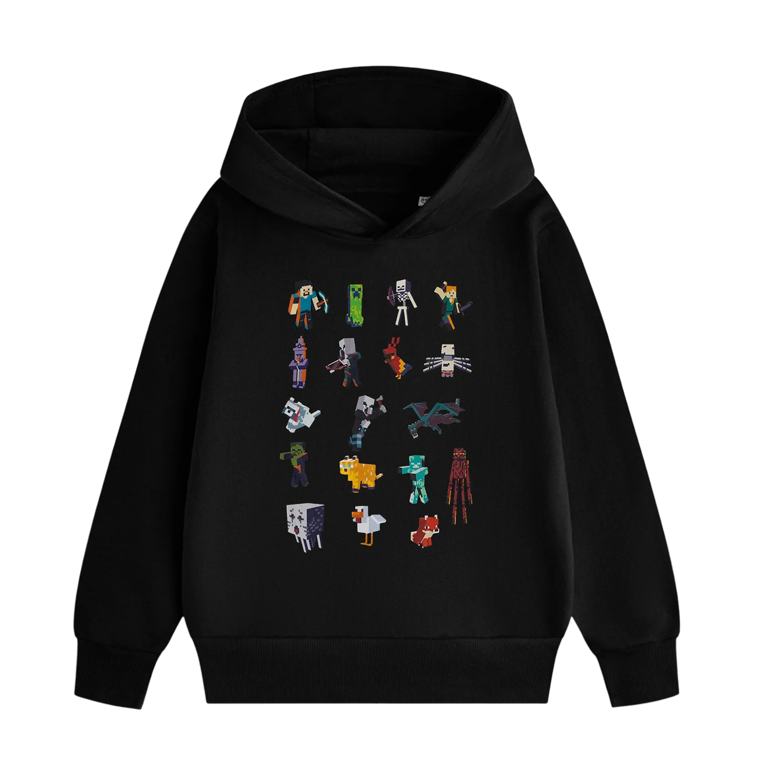 Sweat à capuche motif/style sprites, MINECRAFT