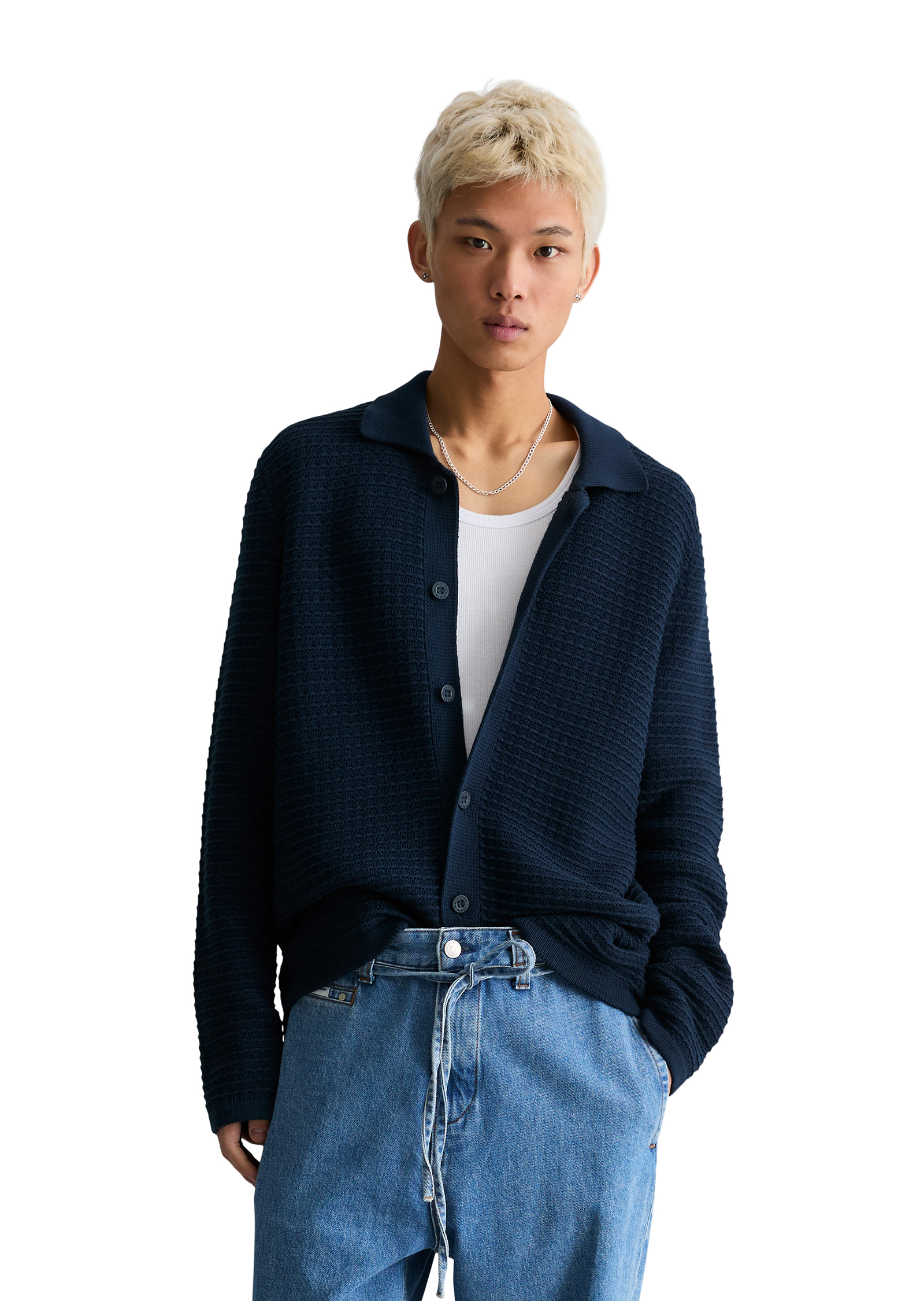 Cardigan DfC loose avec une structure marquée, MARC O’POLO DENIM