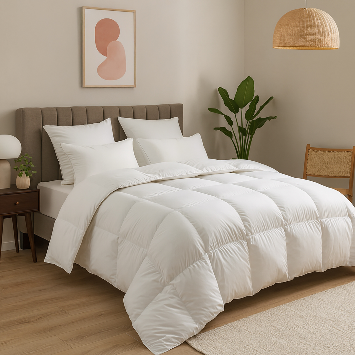 Pack Couette Tempérée et Oreiller Essentiel Medium, DUNLOPILLO