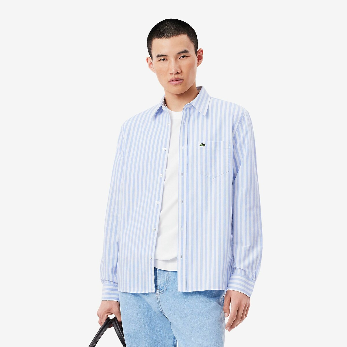 Striped Regular Fit Oxford Shirt, LACOSTE