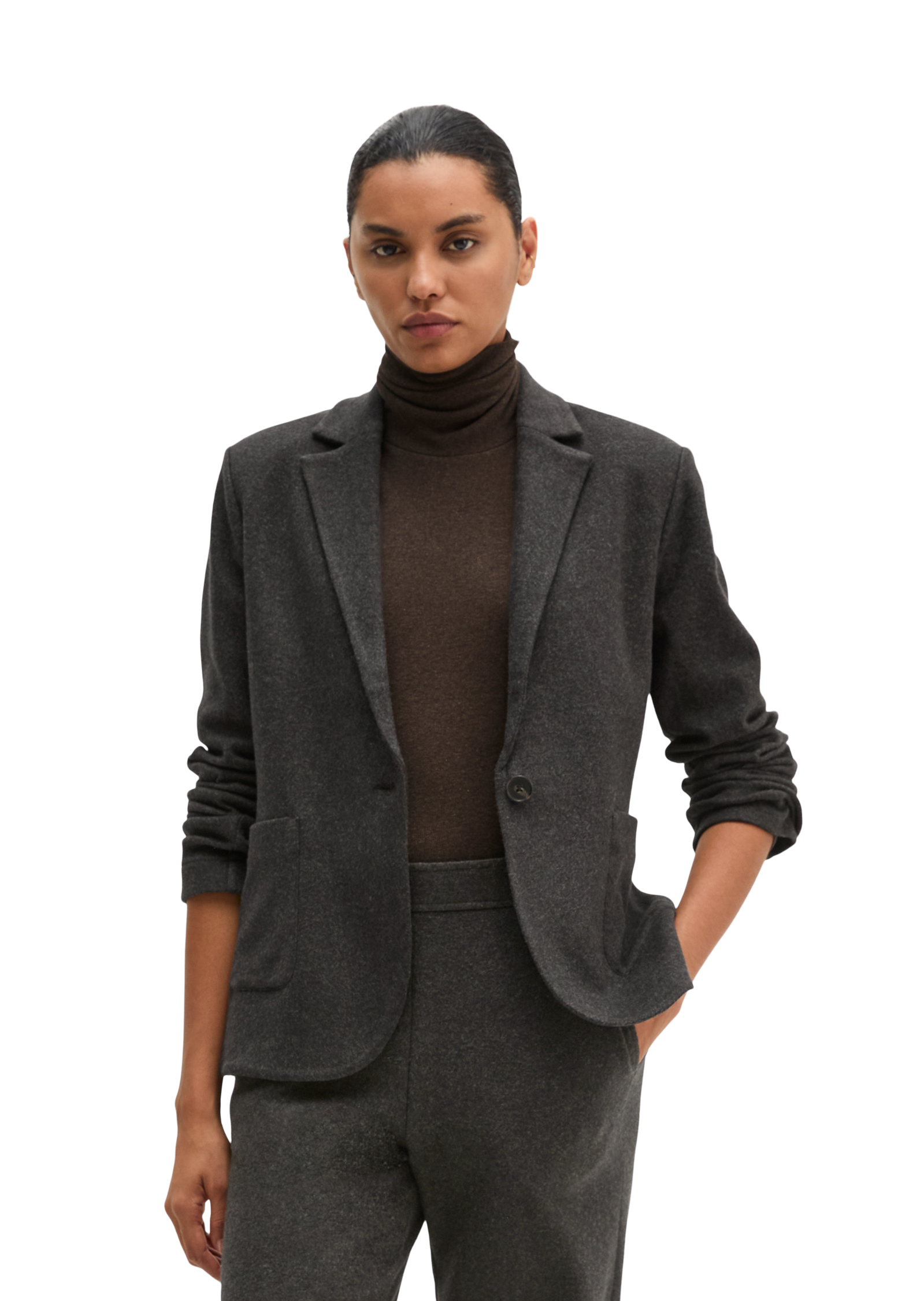 Blazer en jersey, coupe classique aspect laine, MARC O'POLO