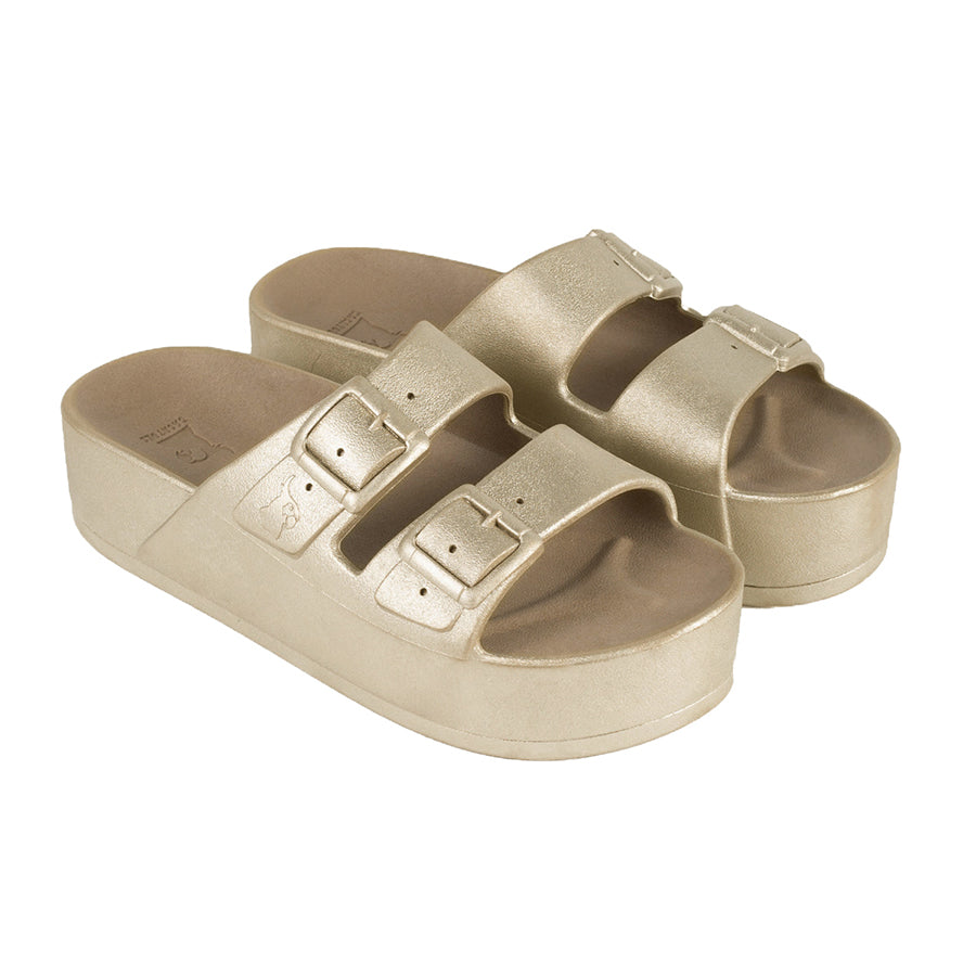 Sandales compensées Femme CAIPIRINHA METALLIC, CACATOES