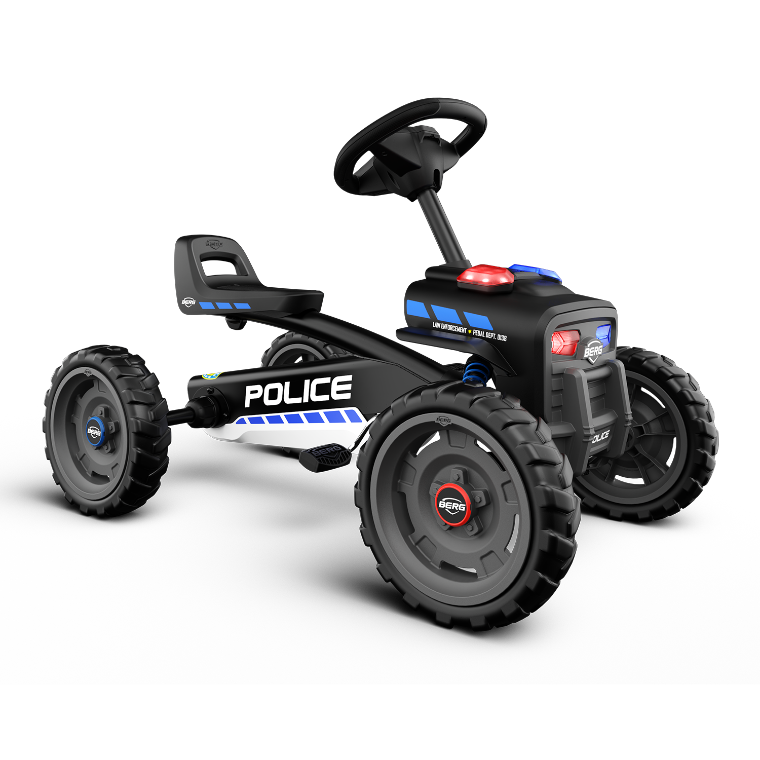Kart à Pédales pour Enfants, 2+ Ans, Buzzy Police, BERG TOYS