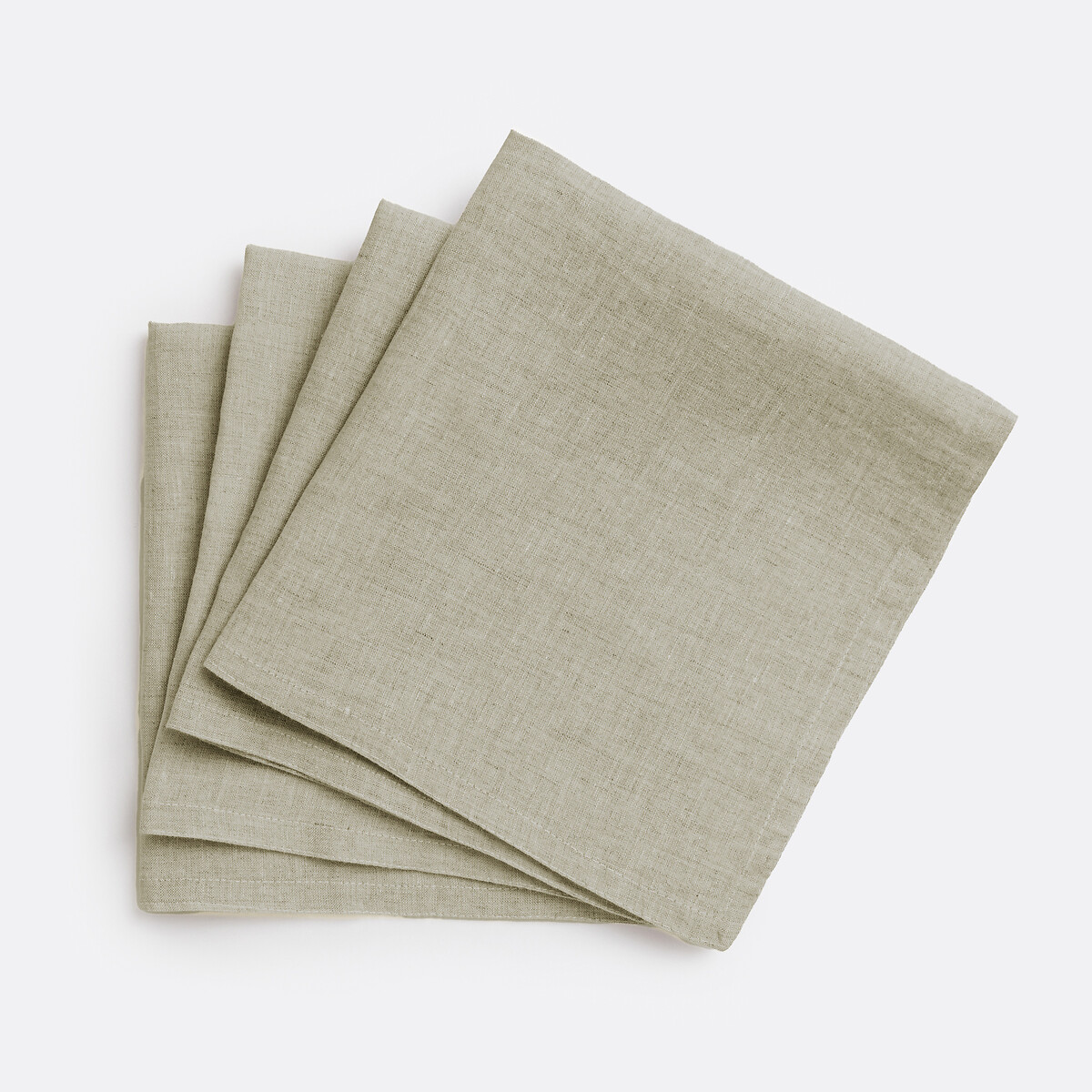 Lot de 4 serviettes de table lin lavé Victorine
