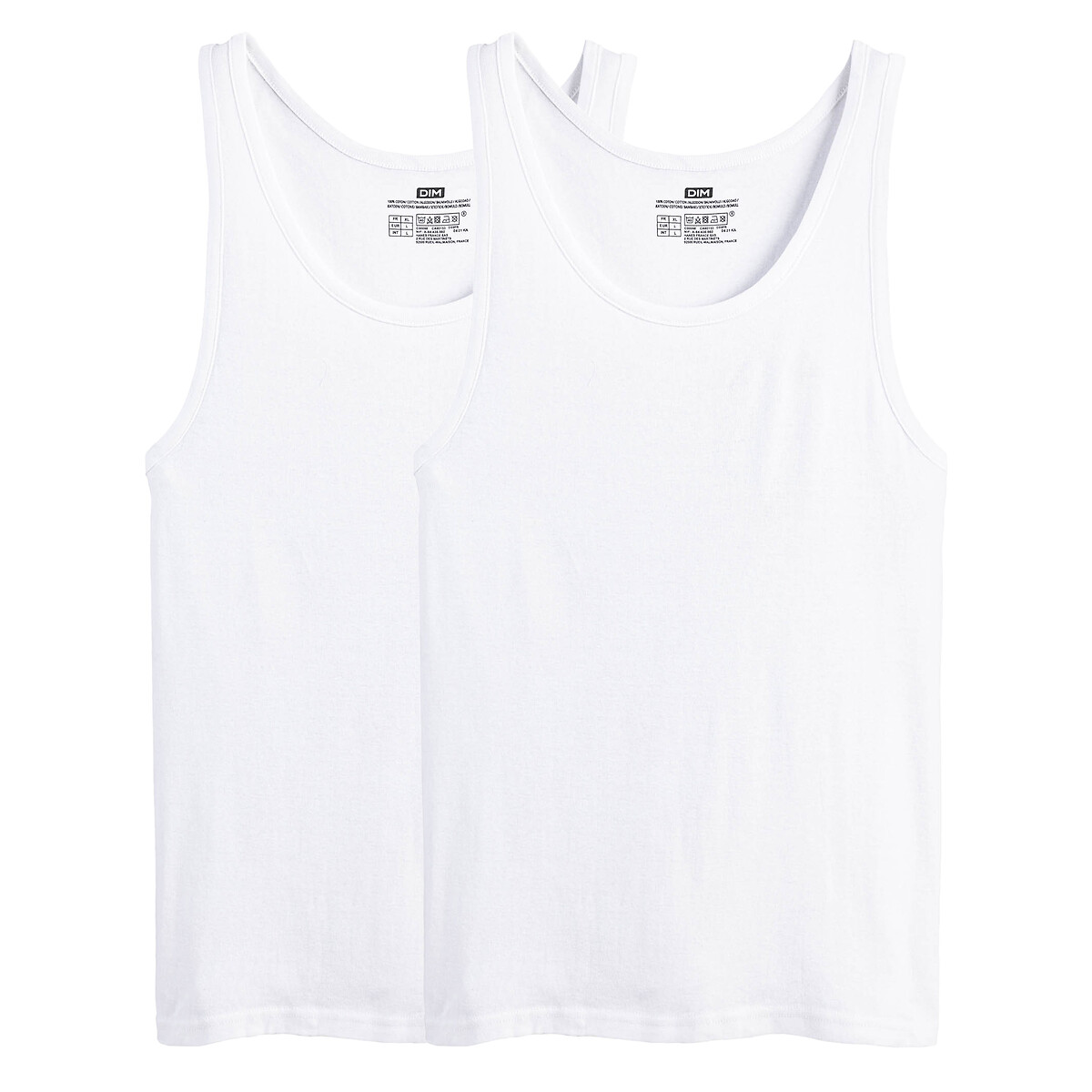 Image of Pack of 2 Vests in Cotton