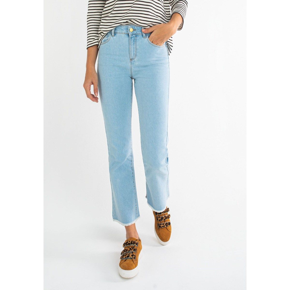 Jean flare court femme La Redoute