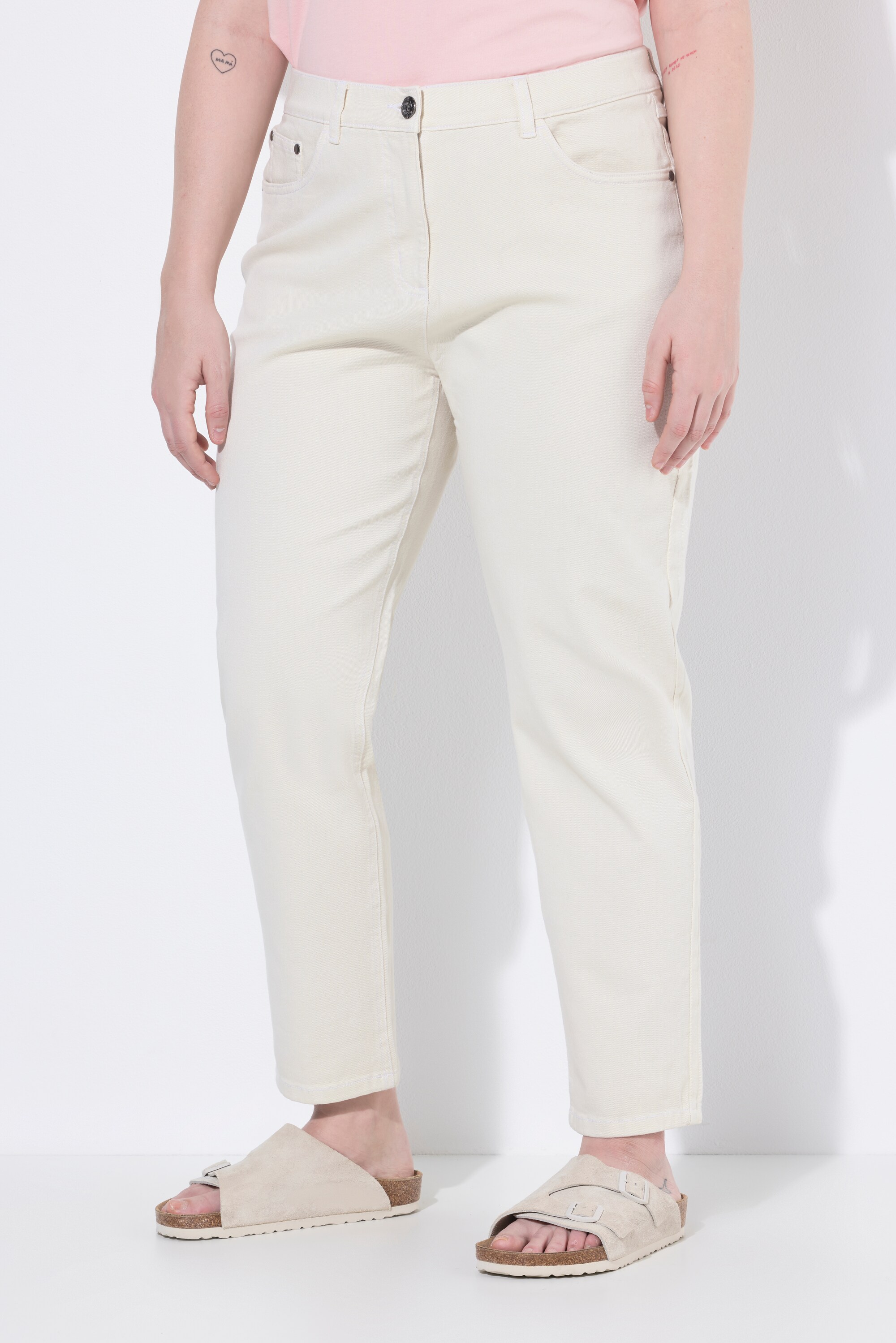 Jean Mom en denim extensible, coupe 5 poches, ULLA POPKEN