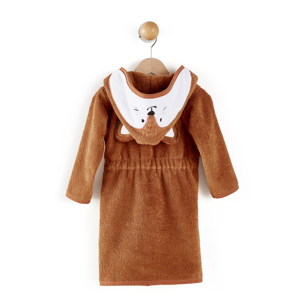 Product photograph of Serge Organic Cotton Hooded Baby Child Bathrobe from La Redoute UK
