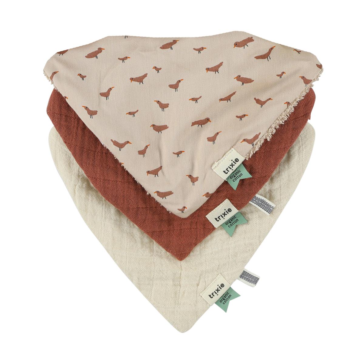 Lot de 3 bavoirs bandanas, TRIXIE