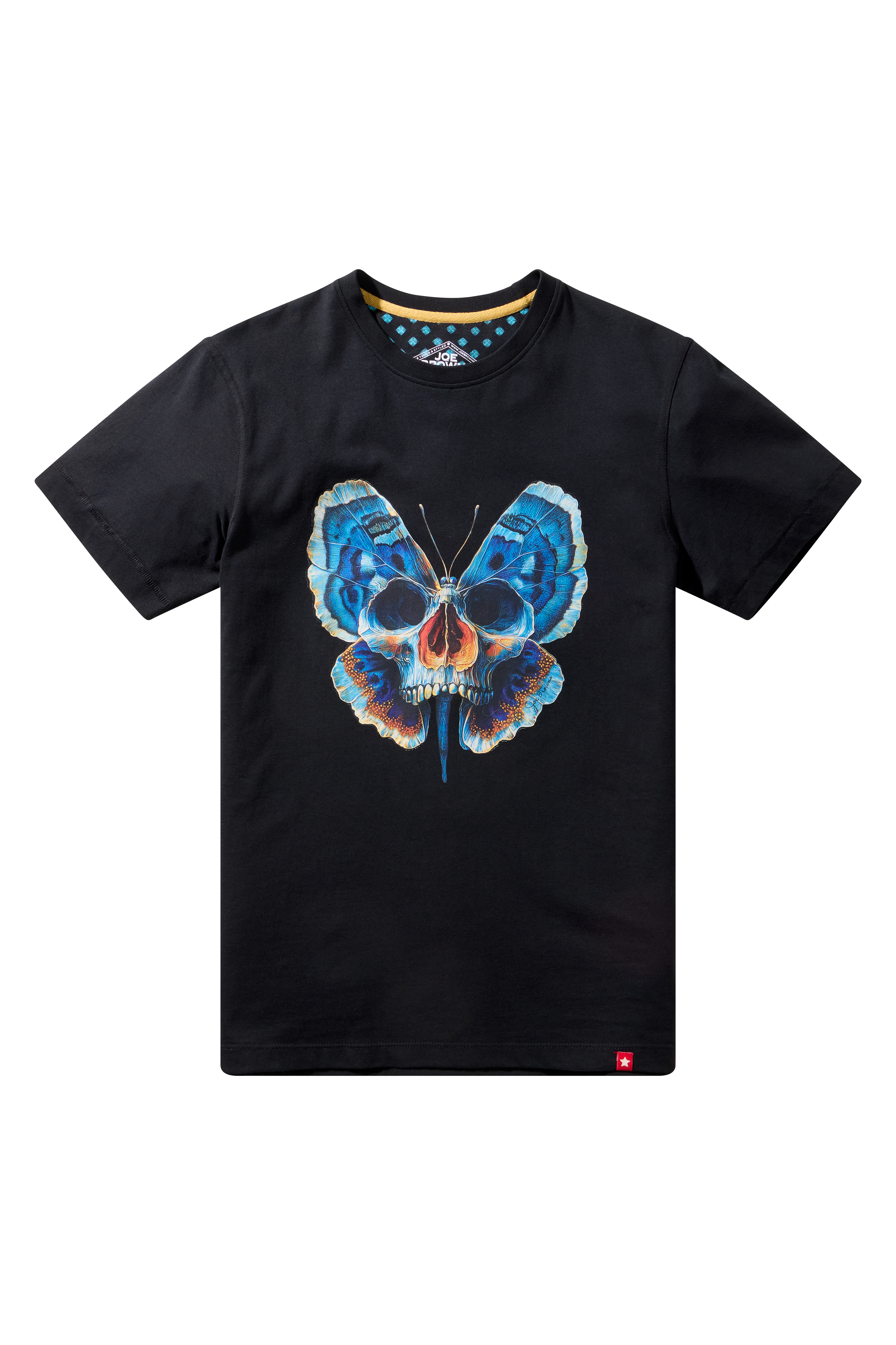 T-shirt graphique papillon et crâne, JOE BROWNS