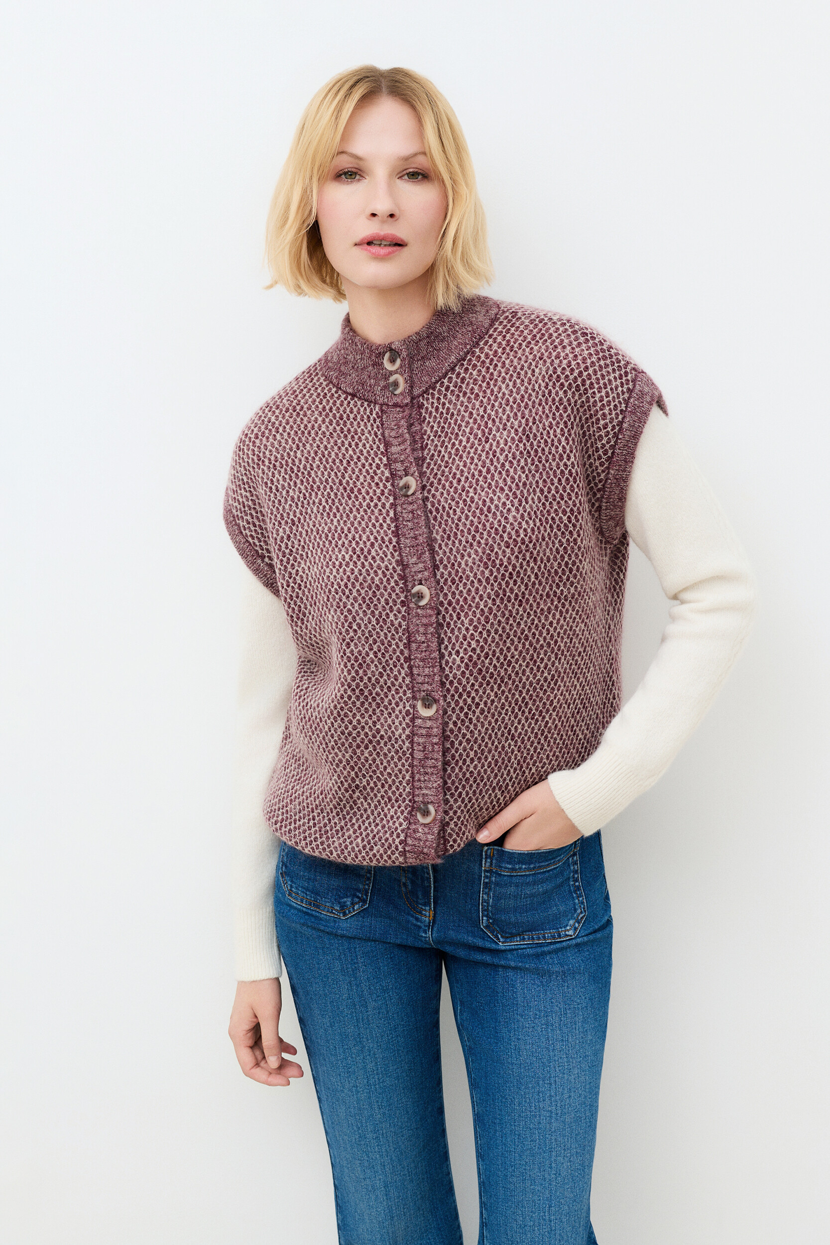 Gilet large col montant MICKY, CAROLL