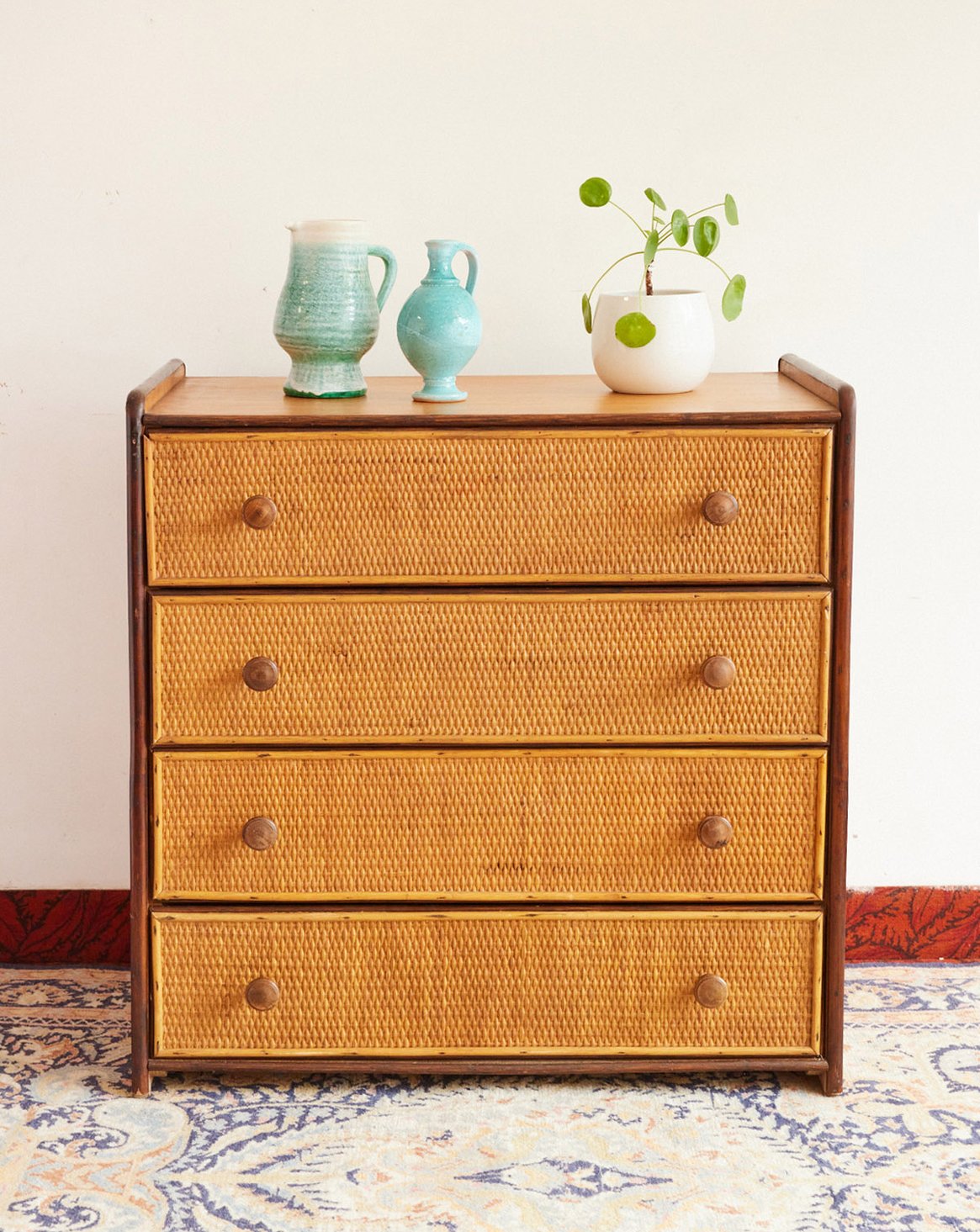 Commode en osier Garance N°776 - Bon état, DEBONGOUT