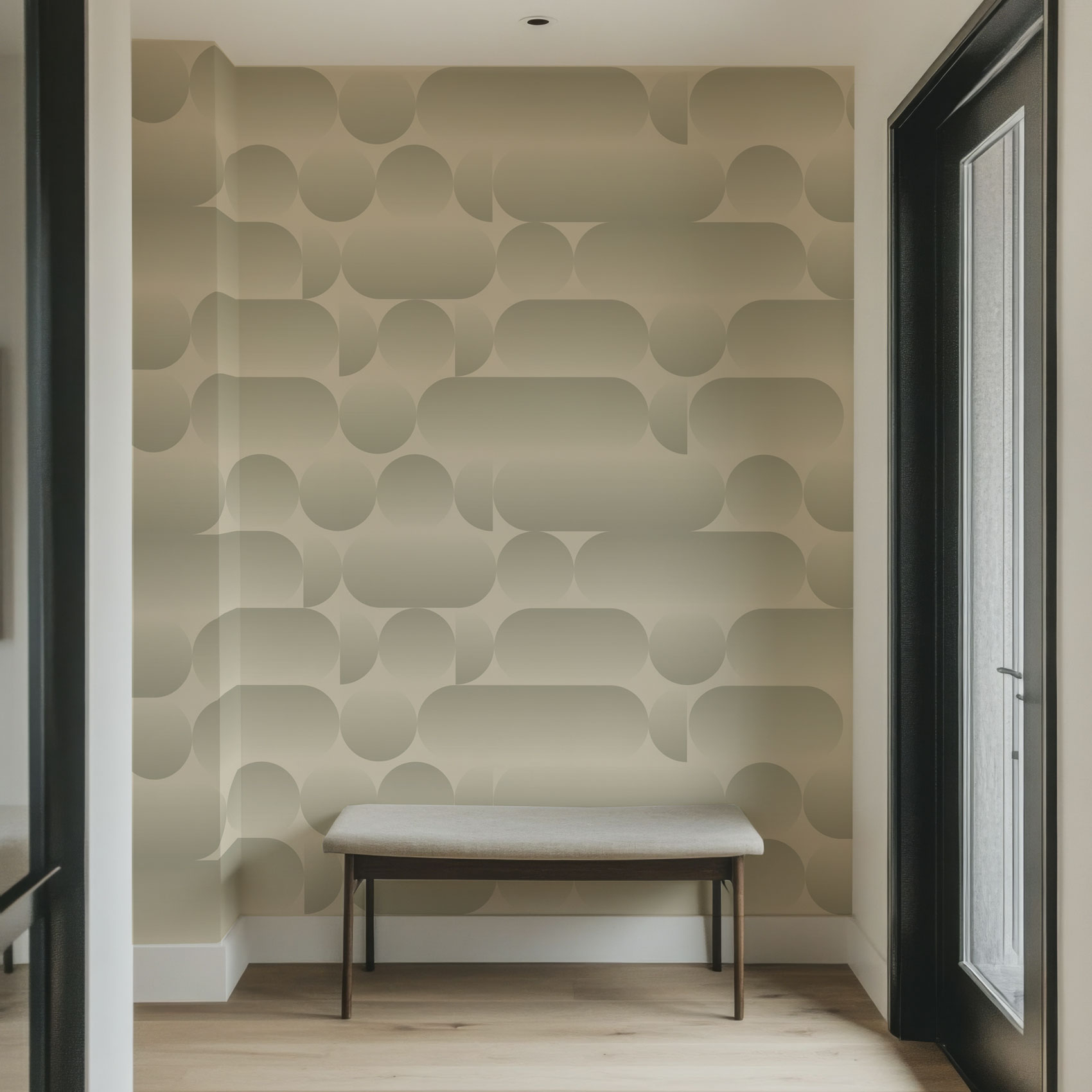 Papier peint panoramique Pulse, Gris 525 x 250cm, ACTE DECO