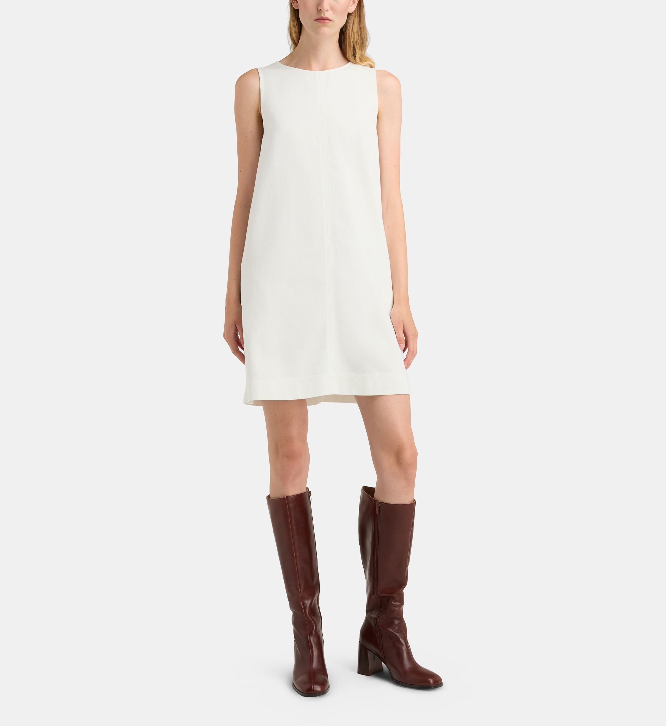 Robe denim courte corfou sans manches, GALERIES LAFAYETTE
