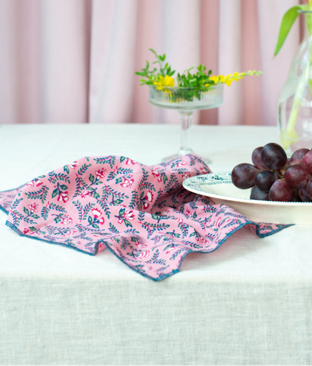 Serviette imprimée FLORA, BINDI ATELIER