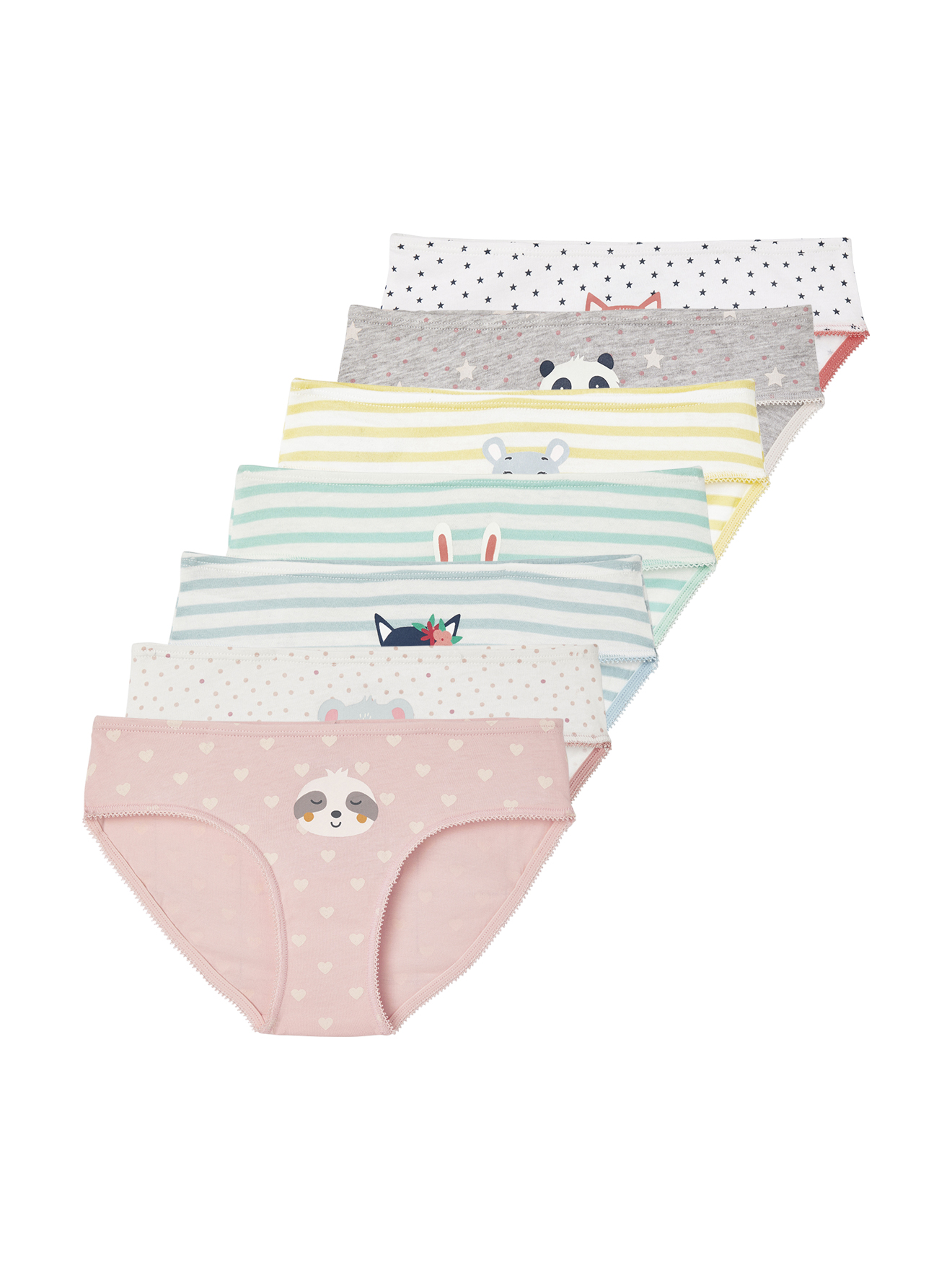 Lot de 7 culottes animaux, VERTBAUDET