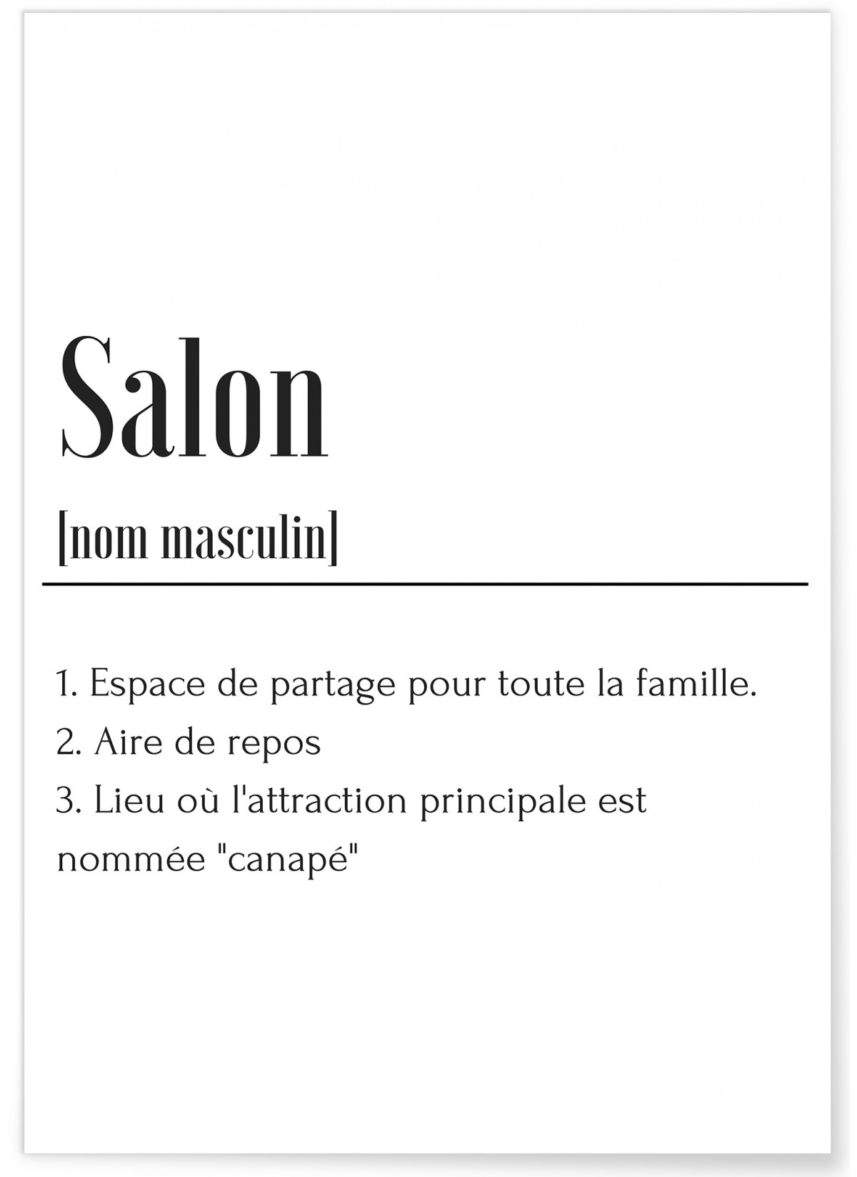 Affiche Définition Salon, L'AFFICHERIE