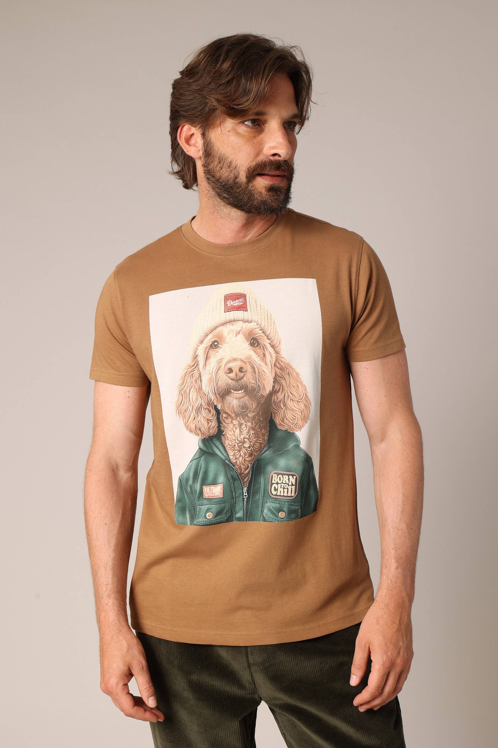 T-shirt homme imprimé original, 100% coton CABO, DEELUXE