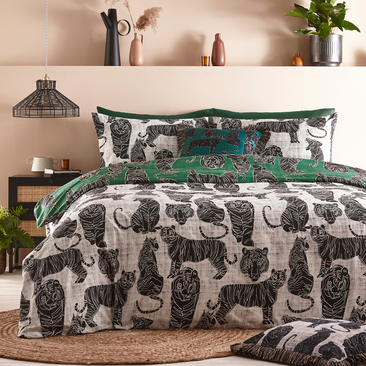 Reversible Cotton Blend Duvet Cover and Pillowcase Set, FURN.