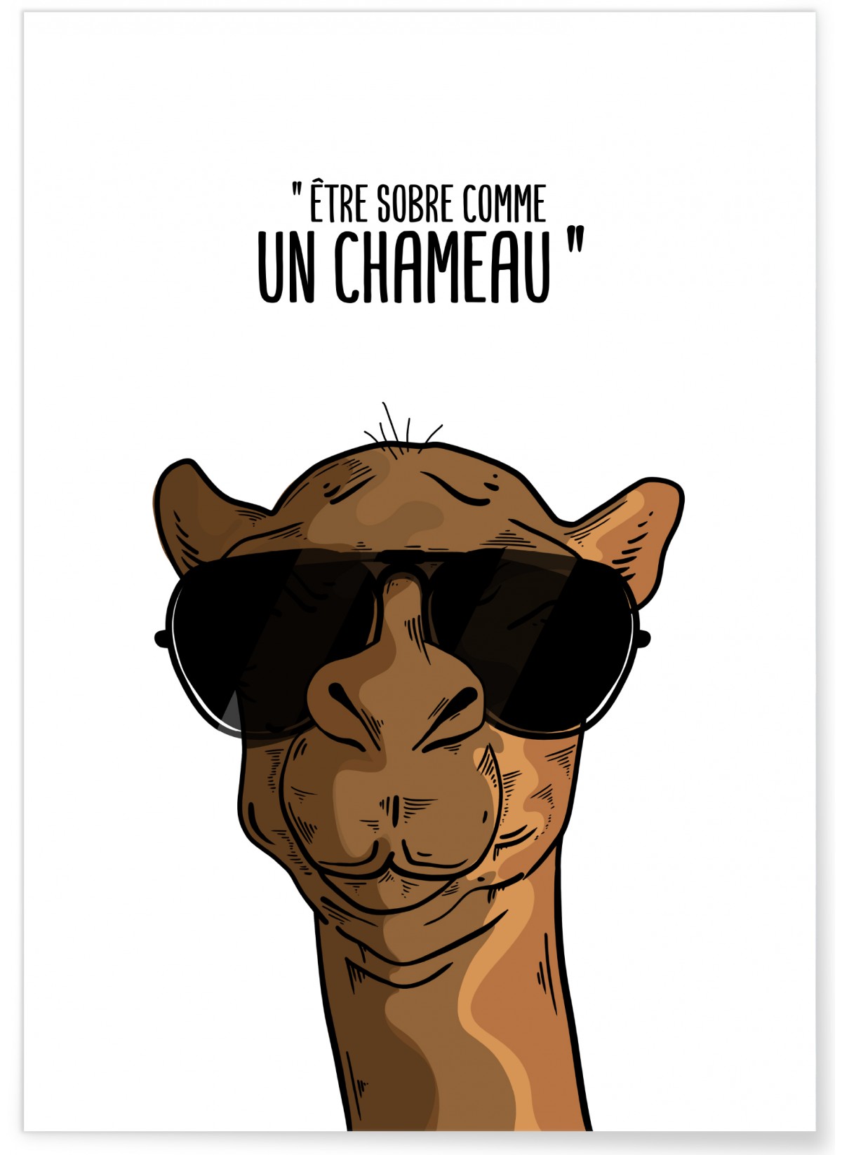 Affiche 'Sobre comme un chameau', L'AFFICHERIE
