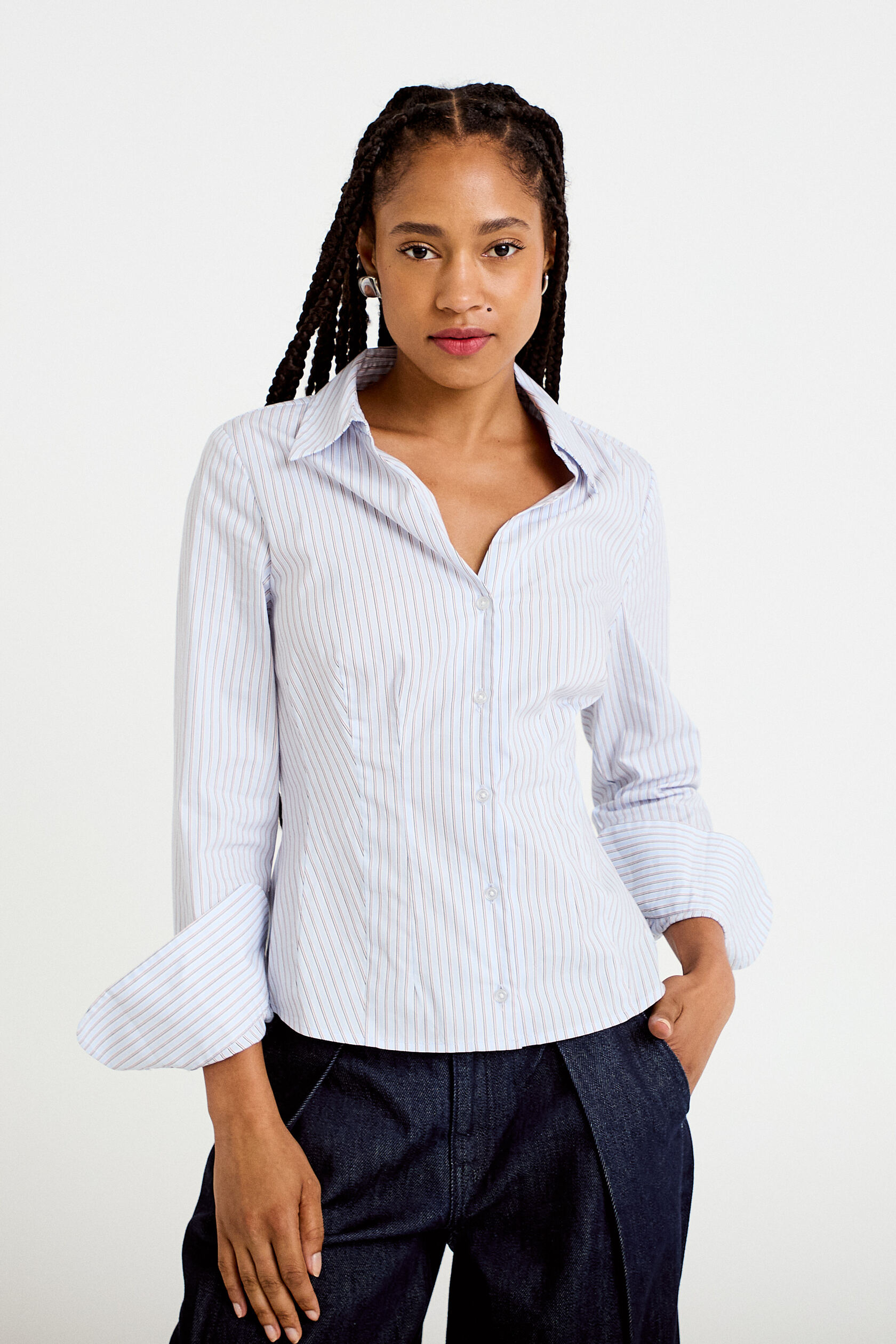 Chemise ajustée manches longues, CACHE CACHE