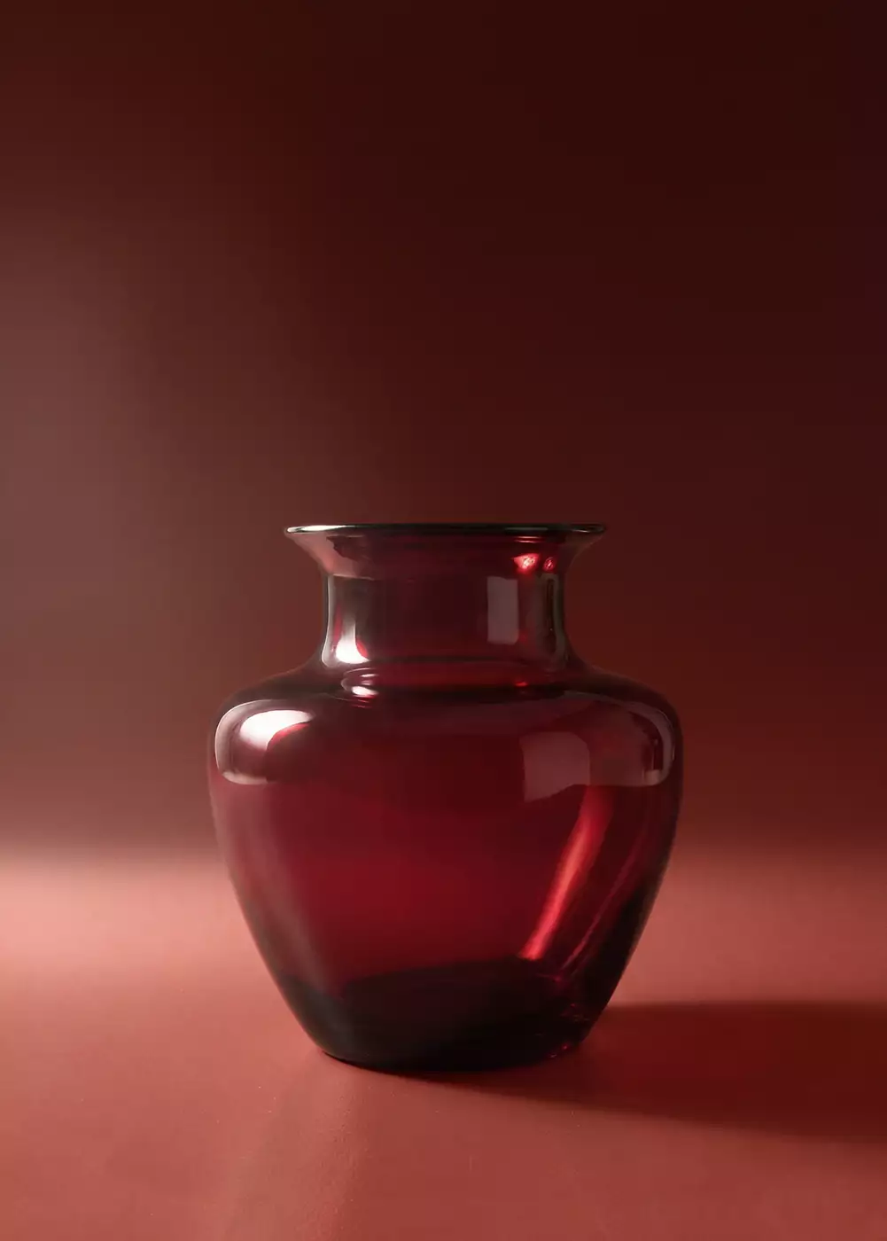 Vase en verre soufflé bas, MANGO HOME