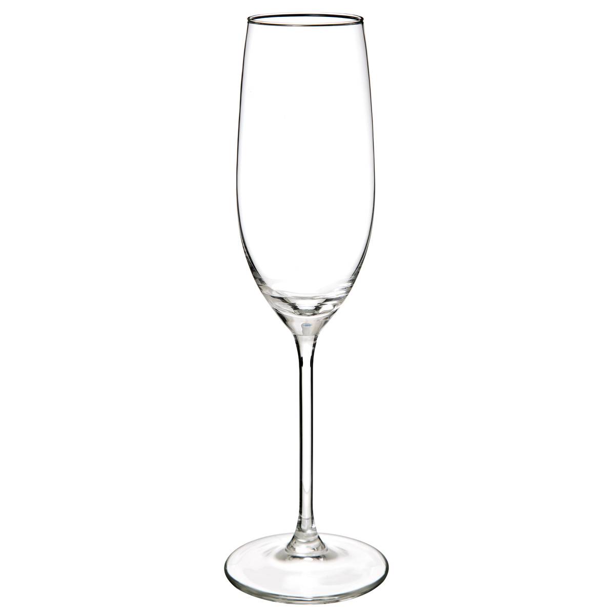 Lot de 6 flûtes à champagne en verre 21 cl LINA, SECRET DE GOURMET