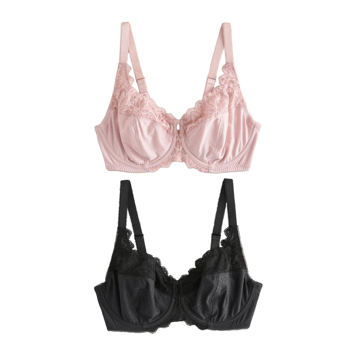Soutien-gorge en modal/dentelle dd+, lot de 2, NEXT