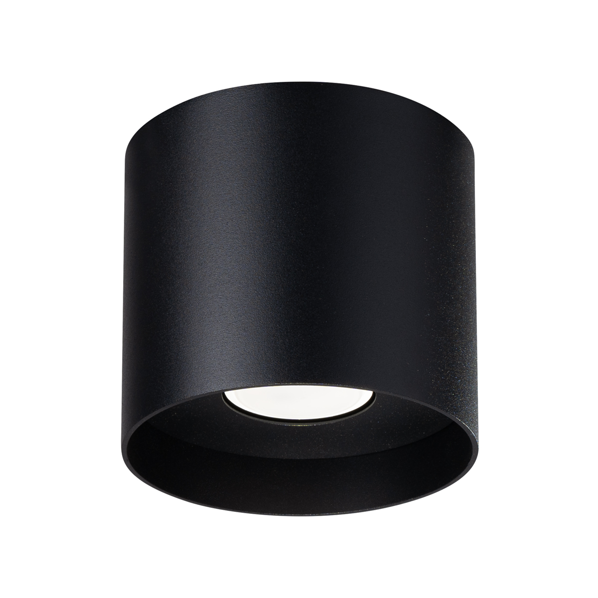 Plafonnier Aluminium Noir GU10 1 Mika, EDEN