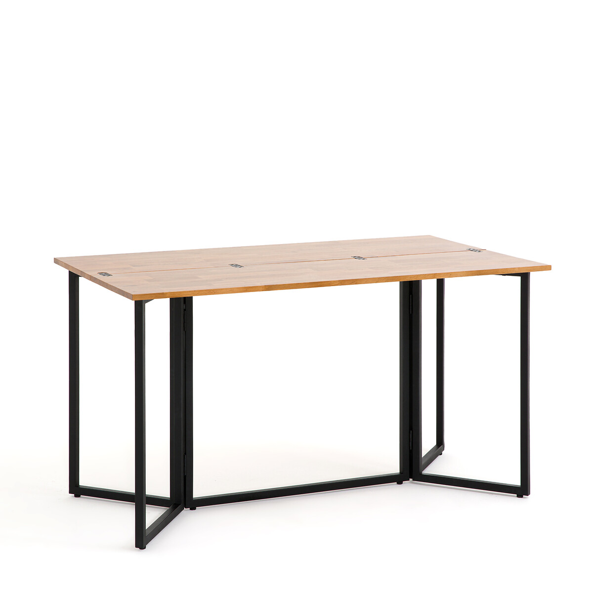 Hiba Folding Oak & Metal Console/Table (Seats 4)