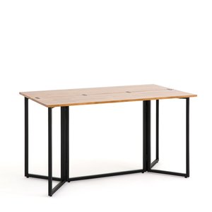 Hiba Folding Oak & Metal Console/Table (Seats 4) LA REDOUTE INTERIEURS image