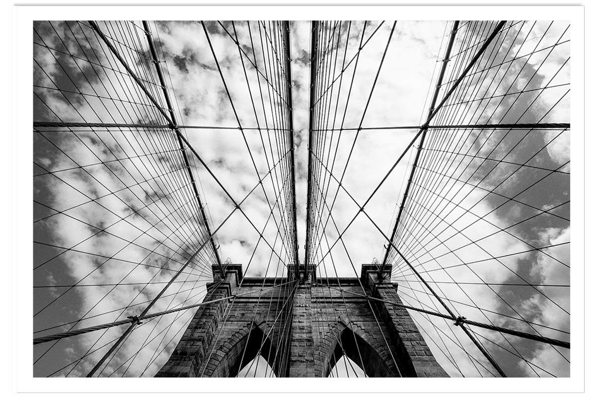 Affiche deco Brooklyn Bridge details, HEXOA