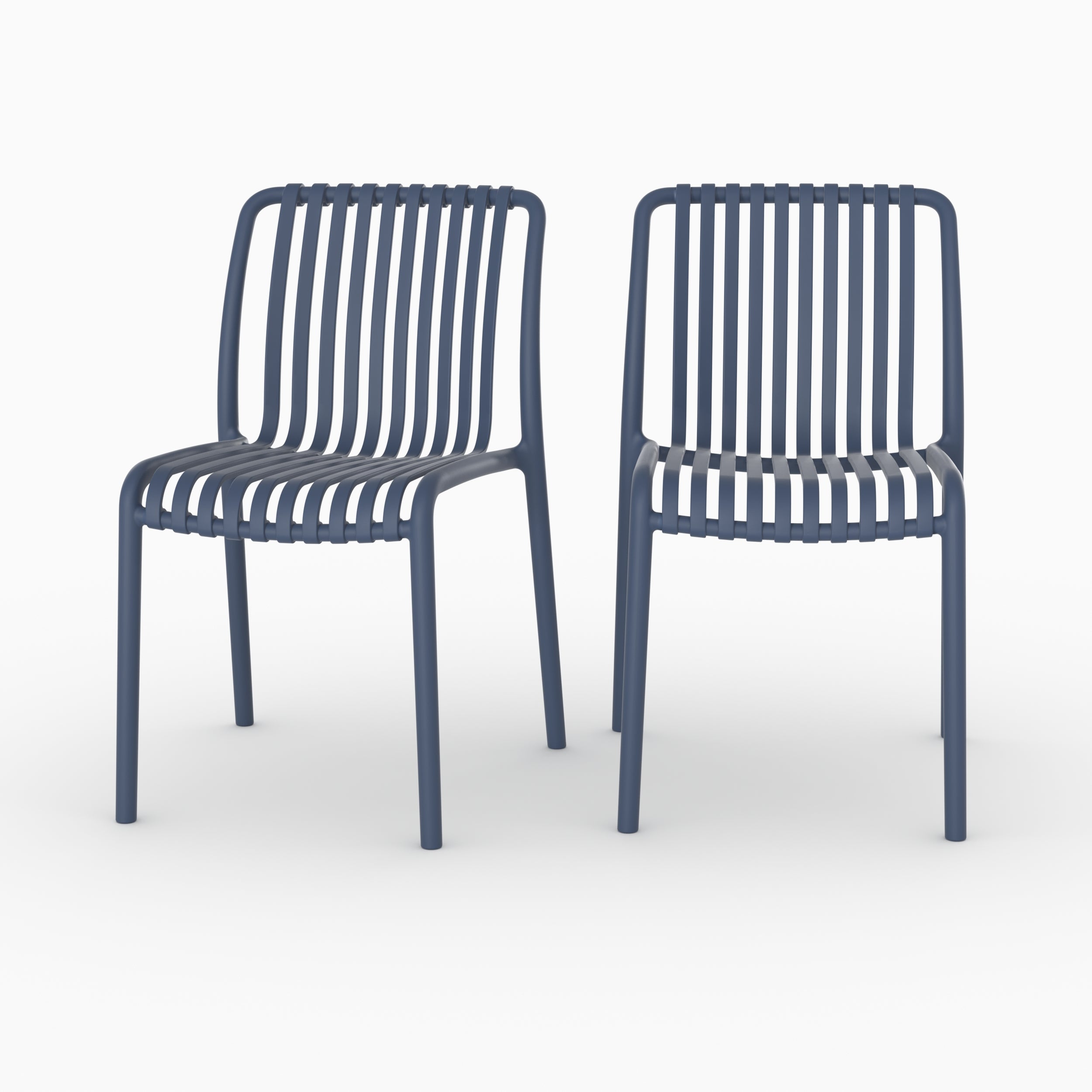 Lot de 2 chaises de jardin en plastique - DULI, MAISON PAVANE