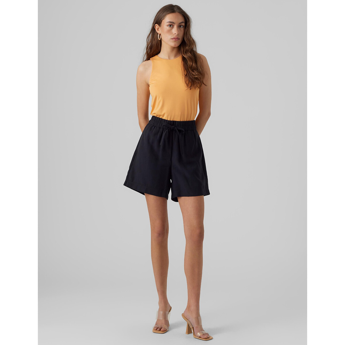 Short fluide taille haute noir Vero Moda La Redoute