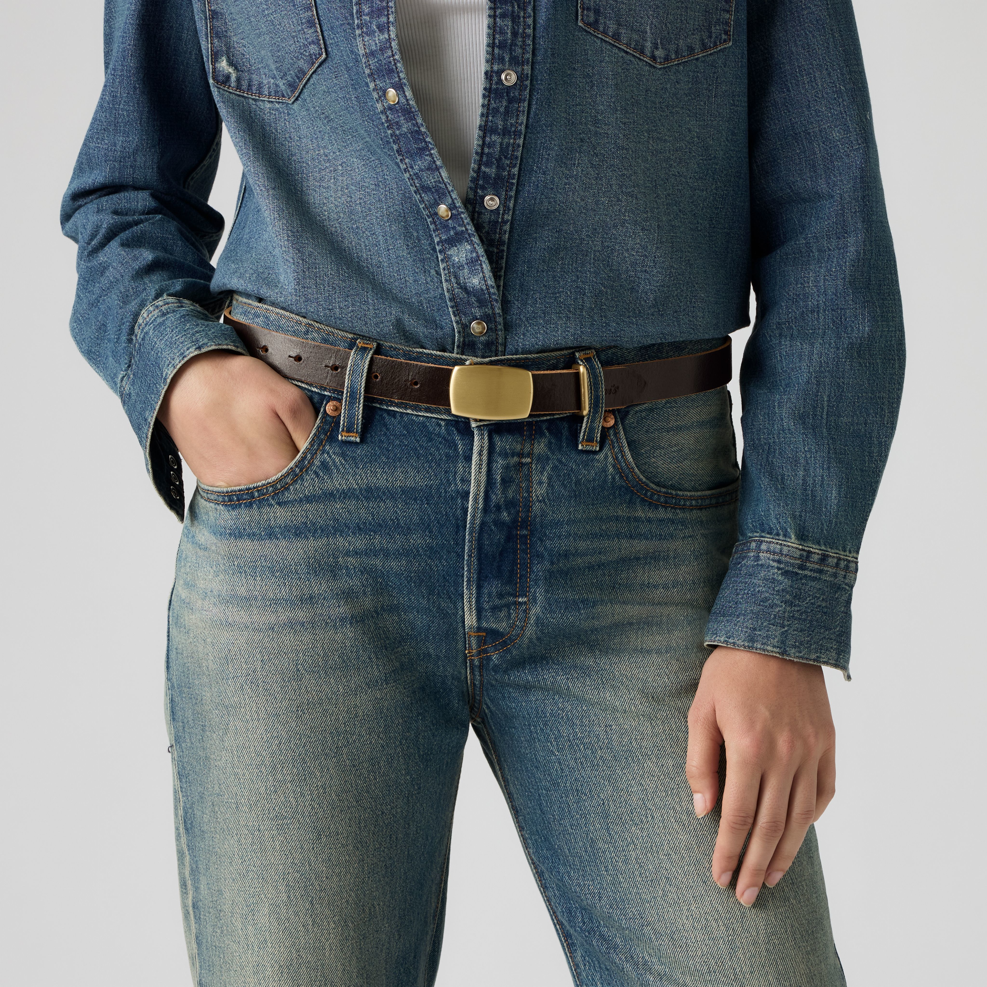 Ceinture Presidio à boucle plaque, LEVI'S