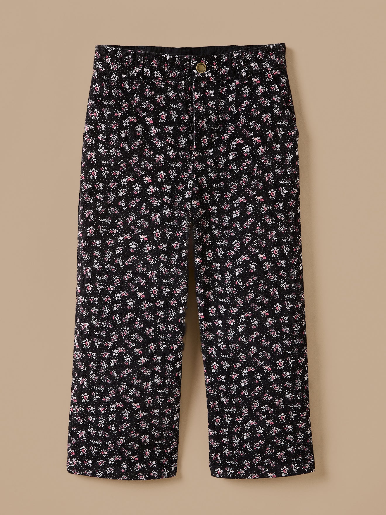 Pantalon large velours imprimé, CYRILLUS