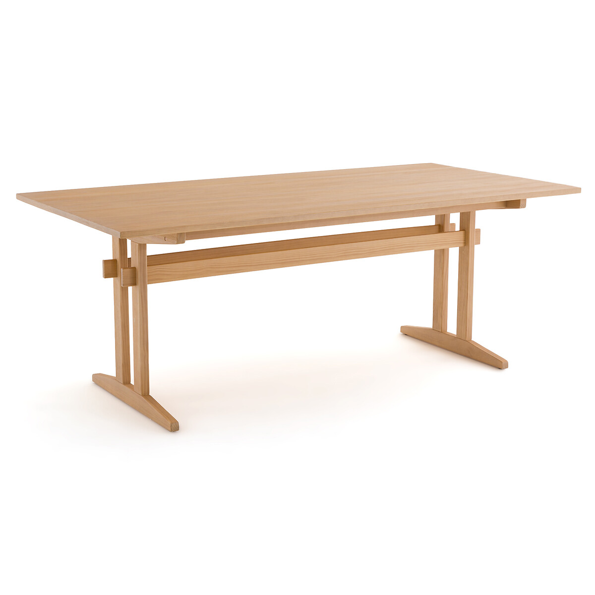 Sergey Brushed Solid Pine Dining Table (Seats 6-8)