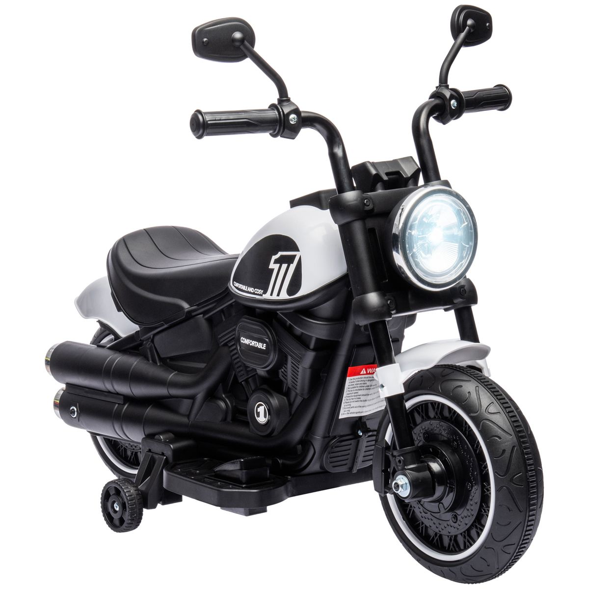 HOMCOM moto pour enfant Moto Cross Electrique avec roulettes Amovibles pour  Enfant de 3 à 8 Ans 35 W Vert 