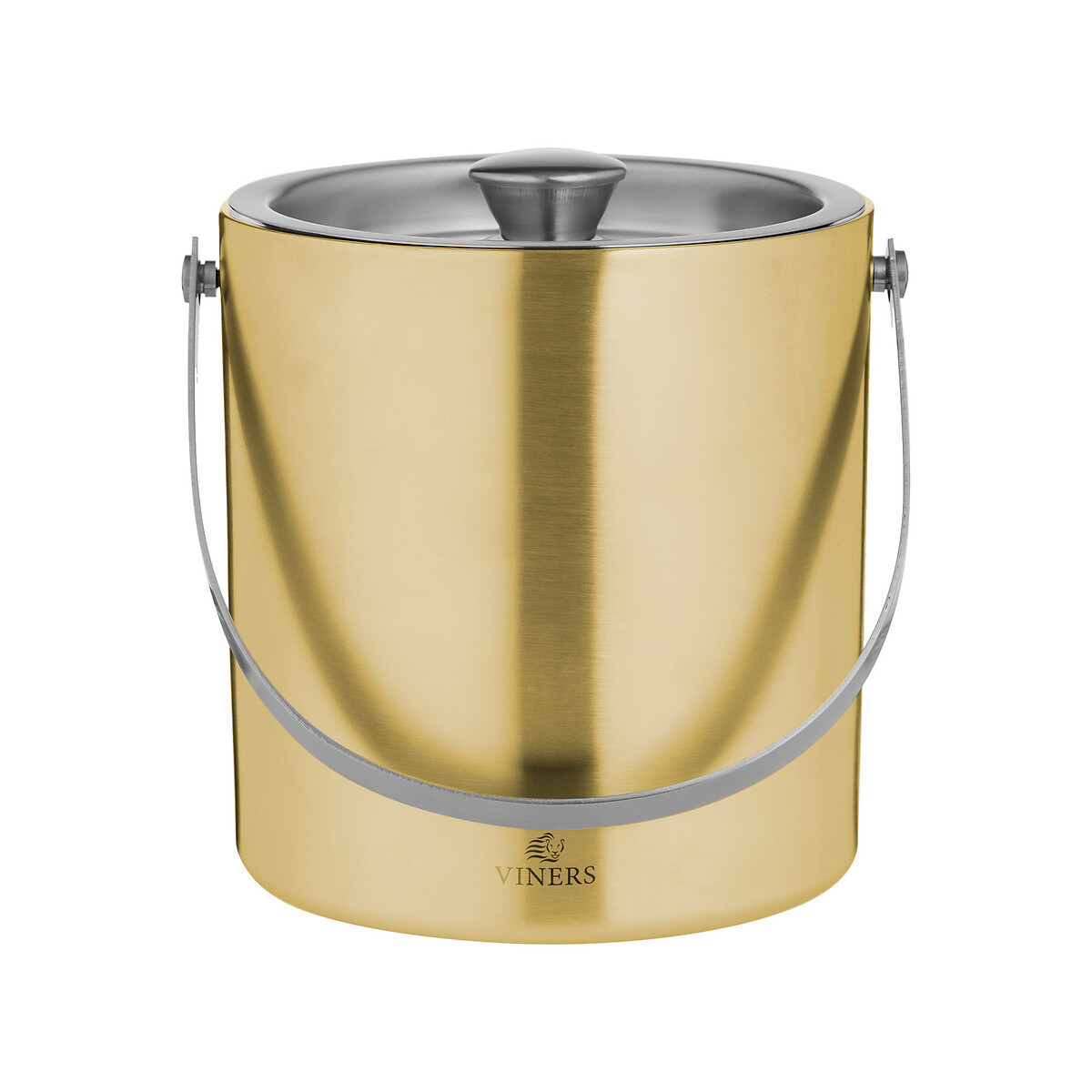 Double Wall Ice Bucket in Gold, VINERS