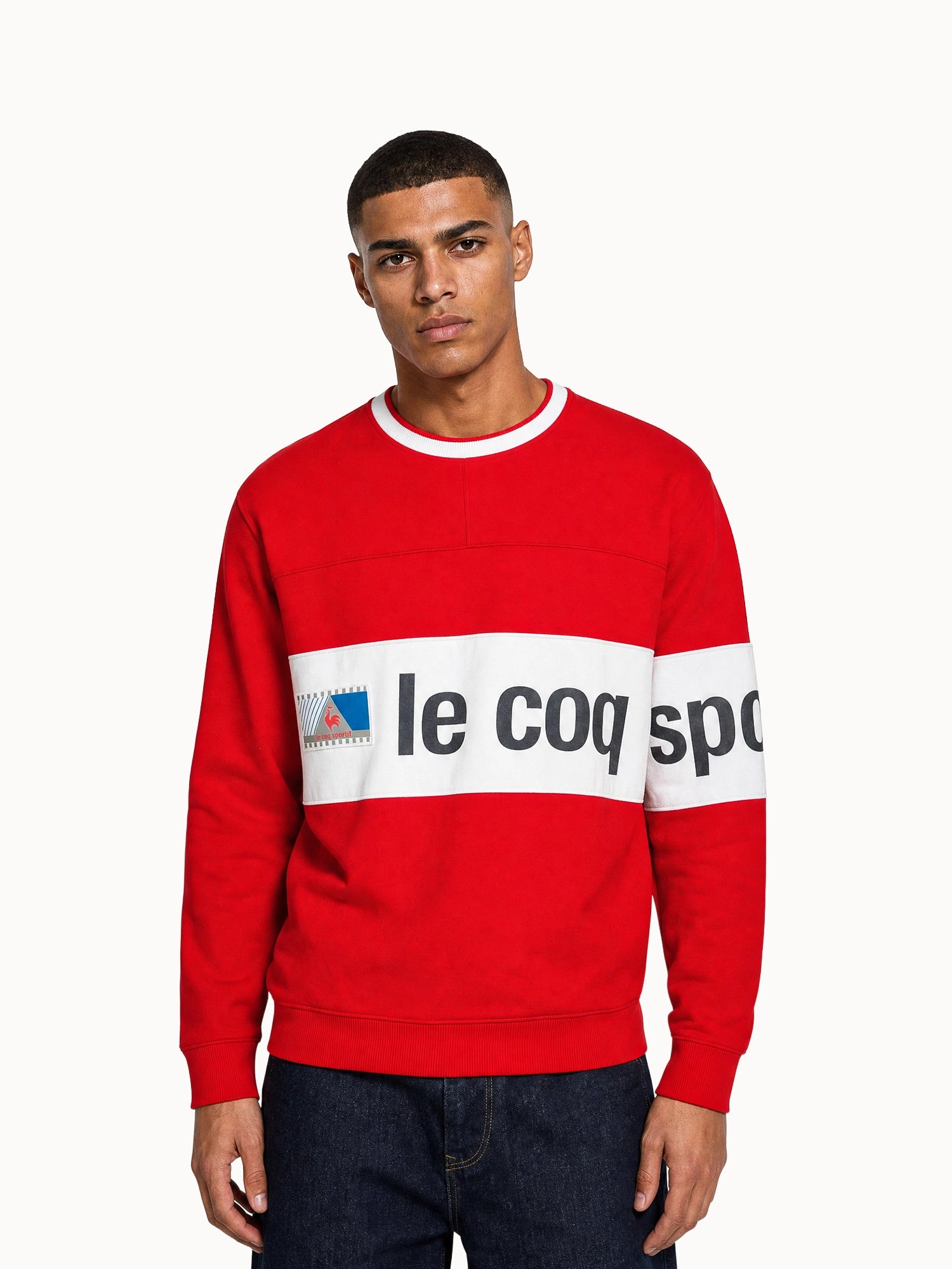 Sweat Archive col rond relax en double face BROOKLYN, LE COQ SPORTIF