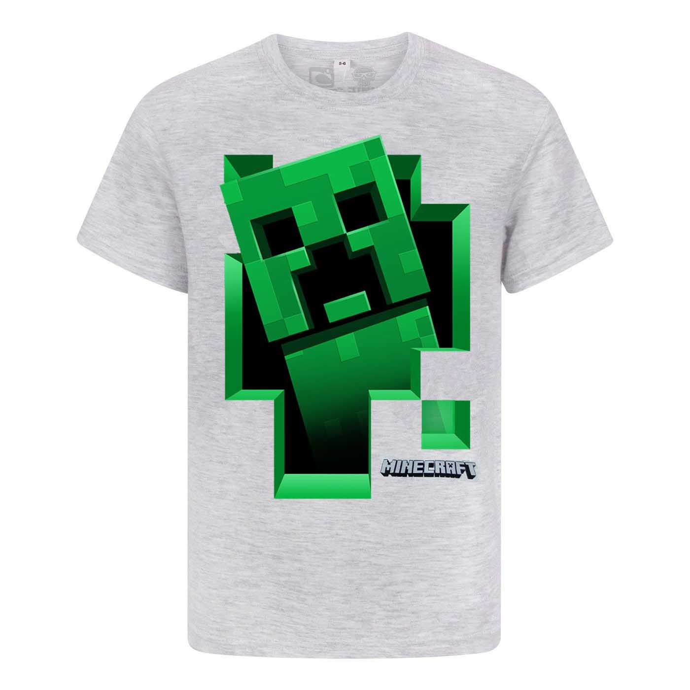 License Minecraft Officielle T-Shirt Minecraft Fille - 100% Coton - Manches Courtes - Rose - License Officielle Vêtement Gaming Coton