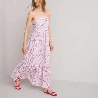 Tie Dye Maxi Dress with Shoestring Straps LA REDOUTE COLLECTIONS