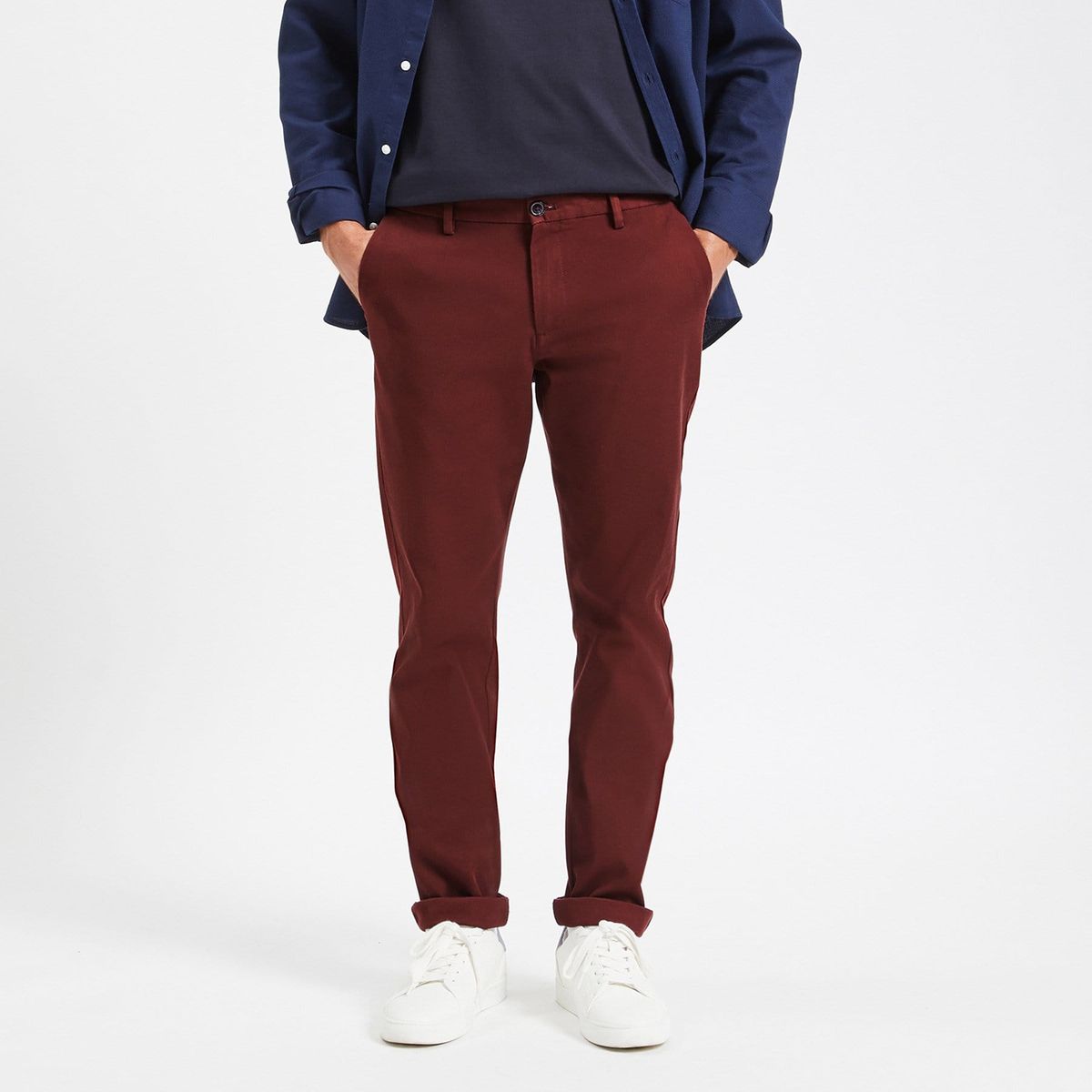 Pantalon best sale bordeau homme