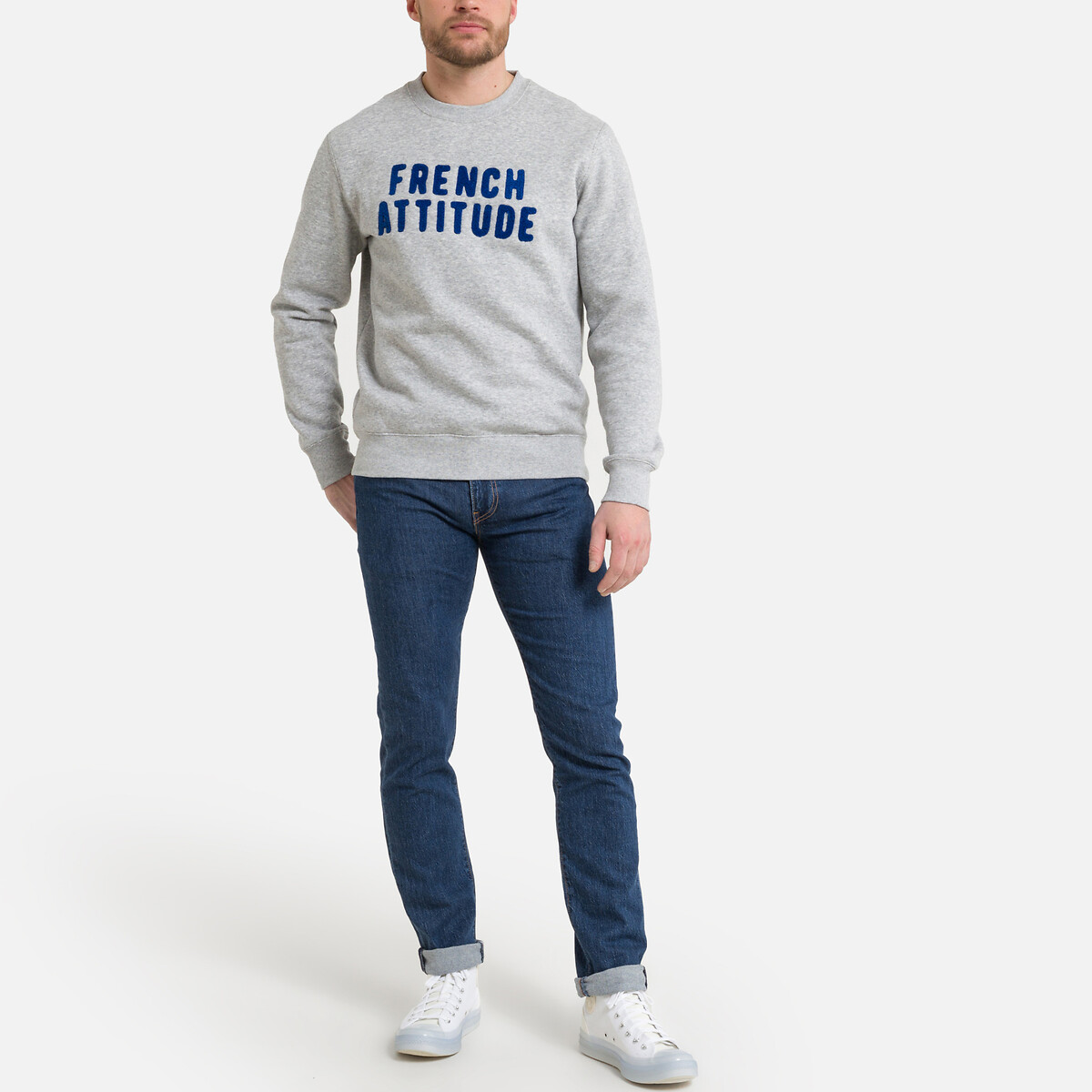502™ straight tapered jeans in mid 