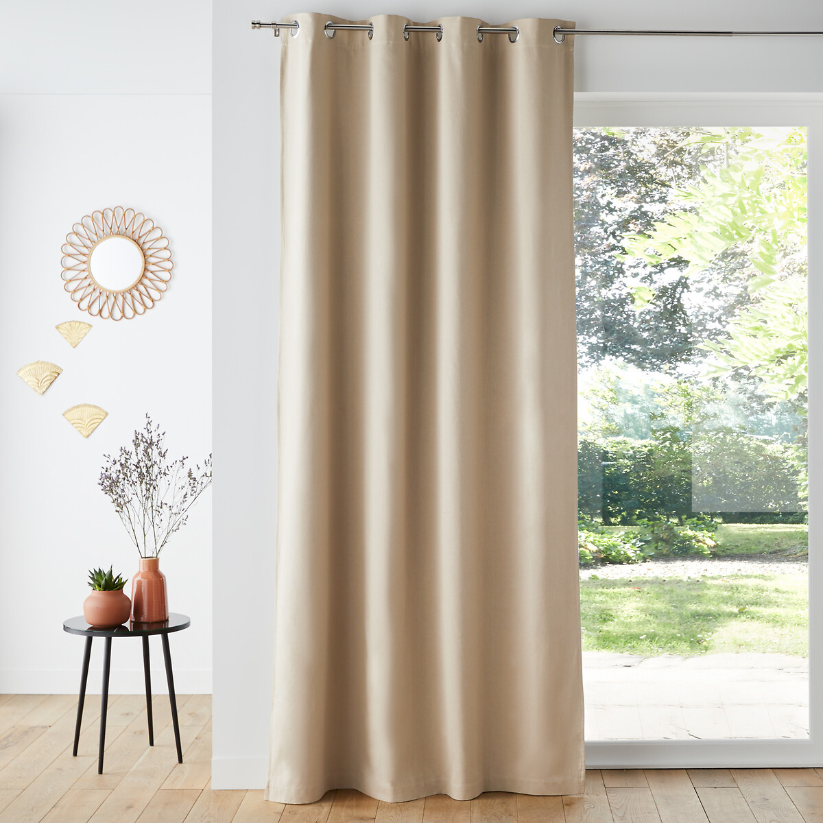 Taima Linen/Cotton Single Lined Curtain with Eyelets