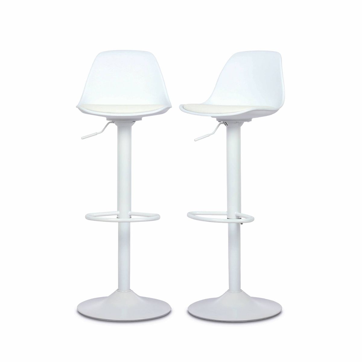 Tabouret de bar simili cuir blanc La Redoute