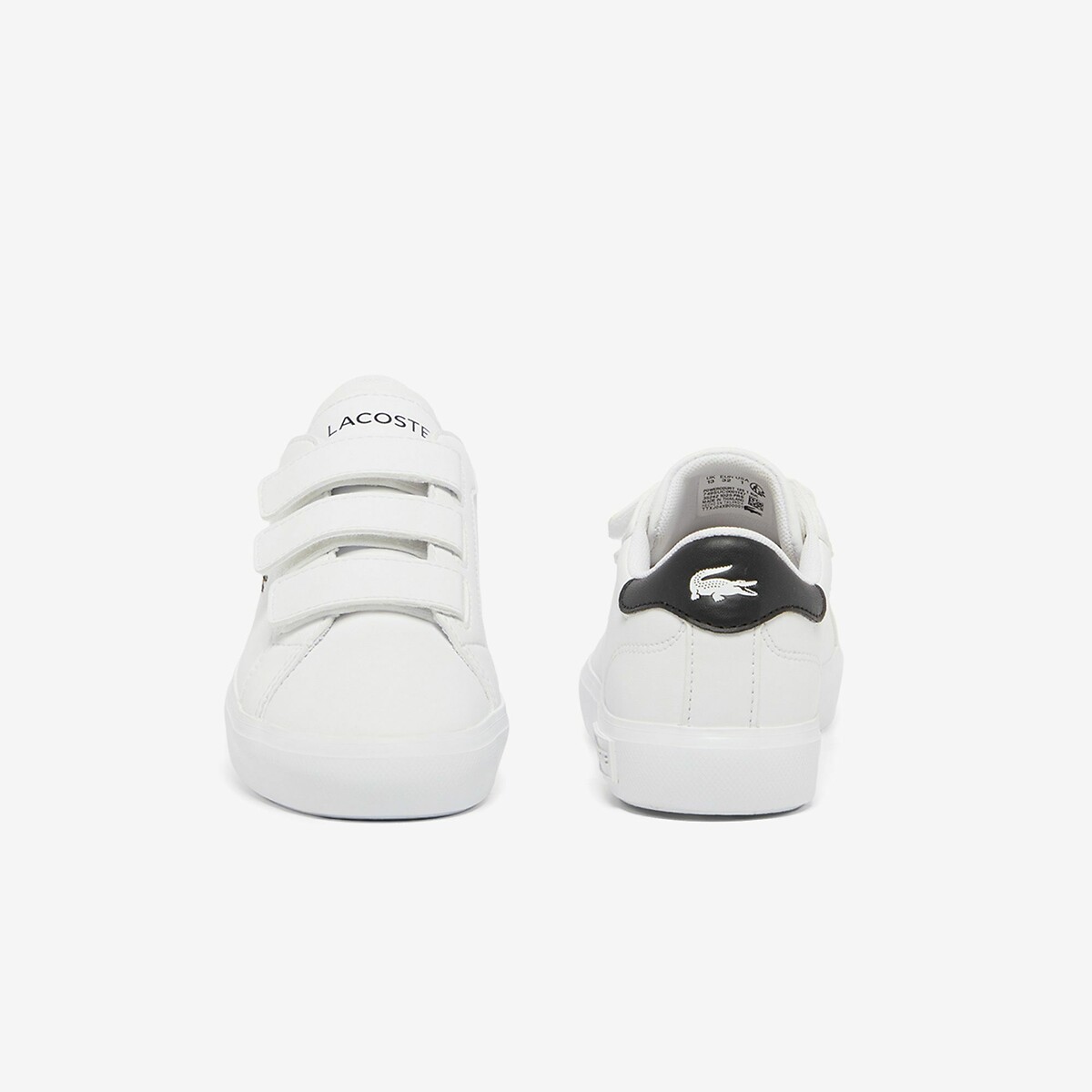 Lacoste Zapatillas deportivas Powercourt para niño WHT/BLK — foto 3