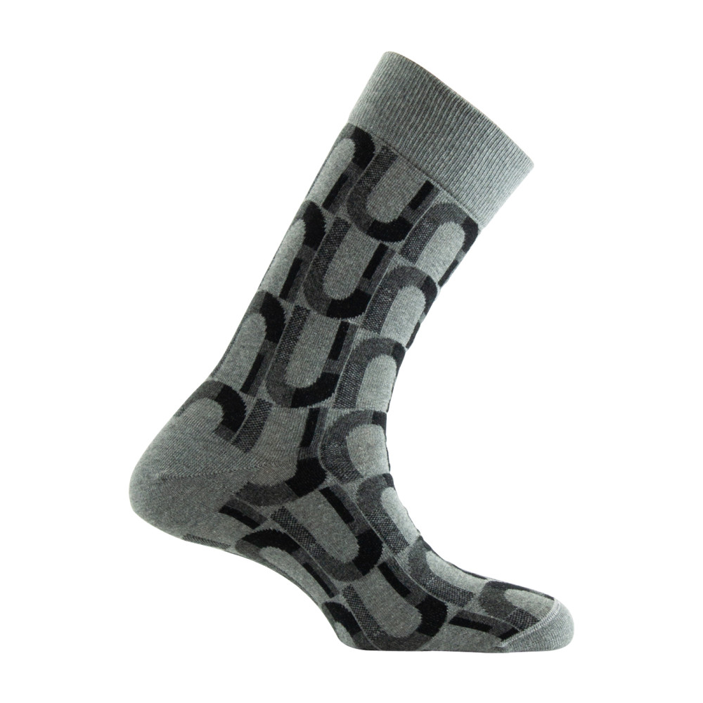 Mi-chaussette fantaisie Graphique MADE IN FRANCE, KINDY